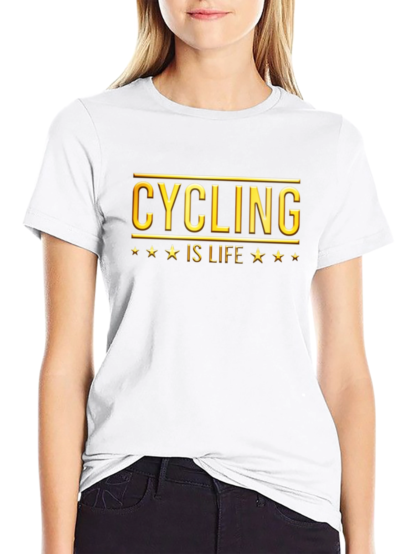 Cycling Is Life Black Graphic Tee