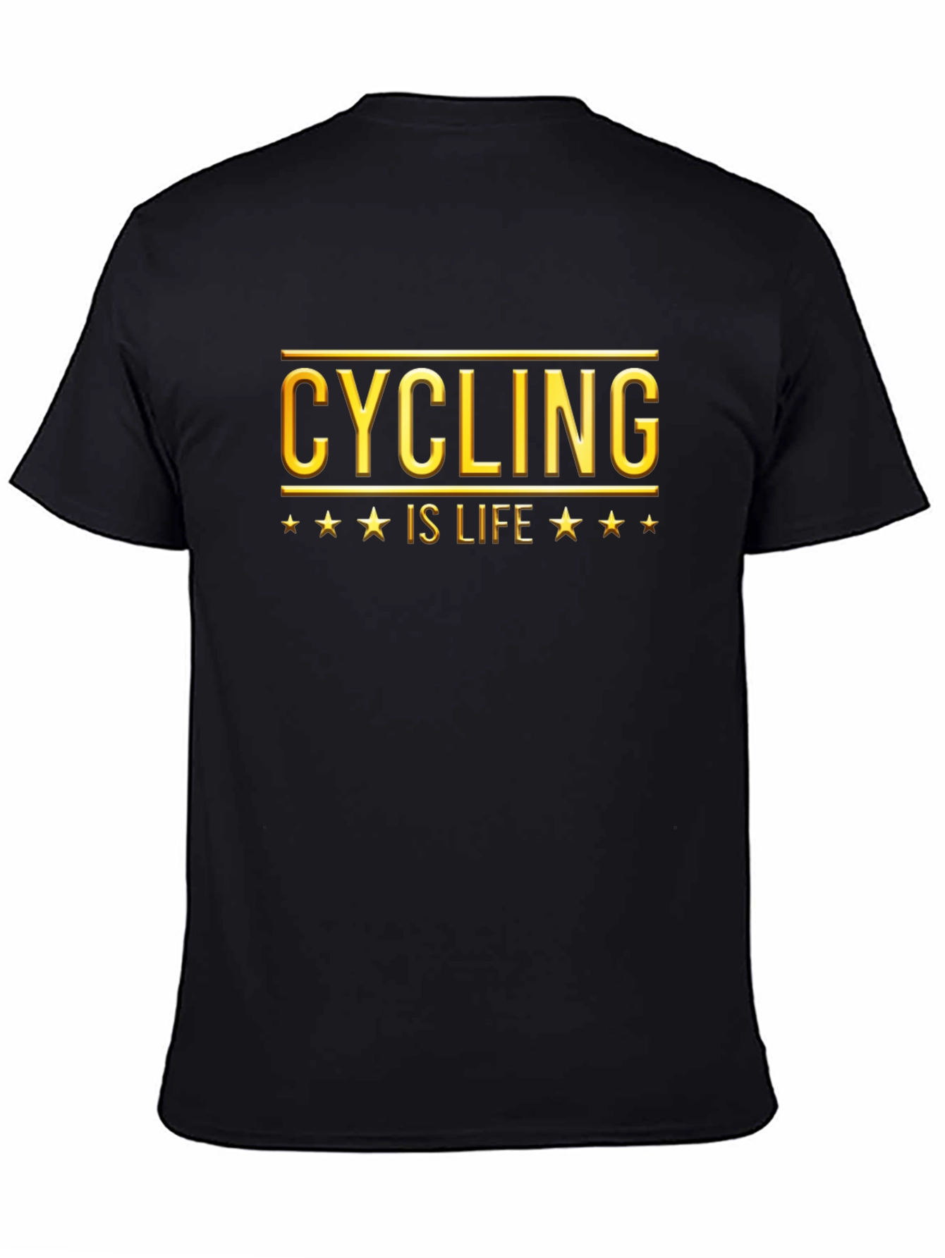 Cycling Is Life Black Graphic Tee