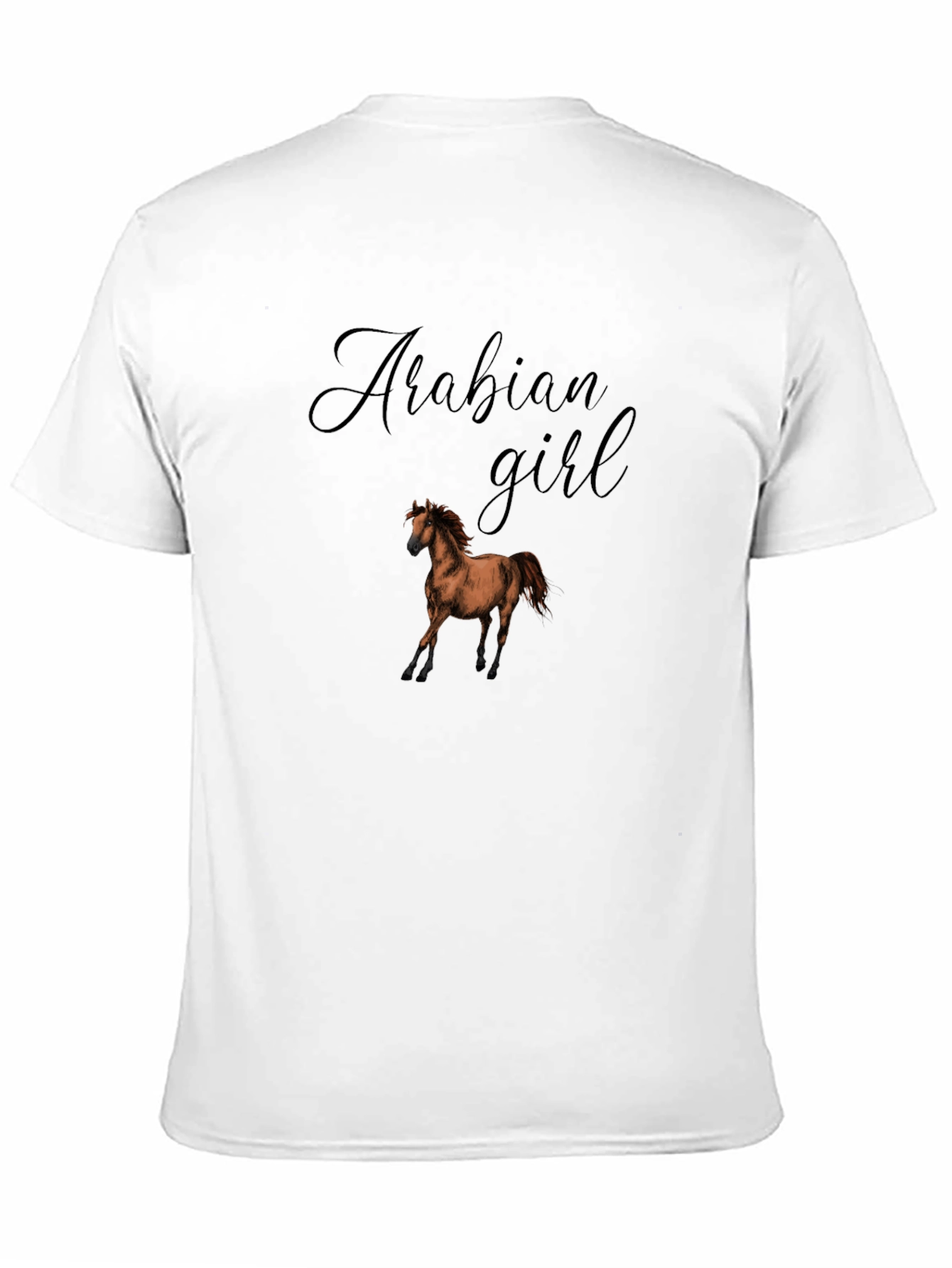 Arabian Girl Horse T-Shirt - Black