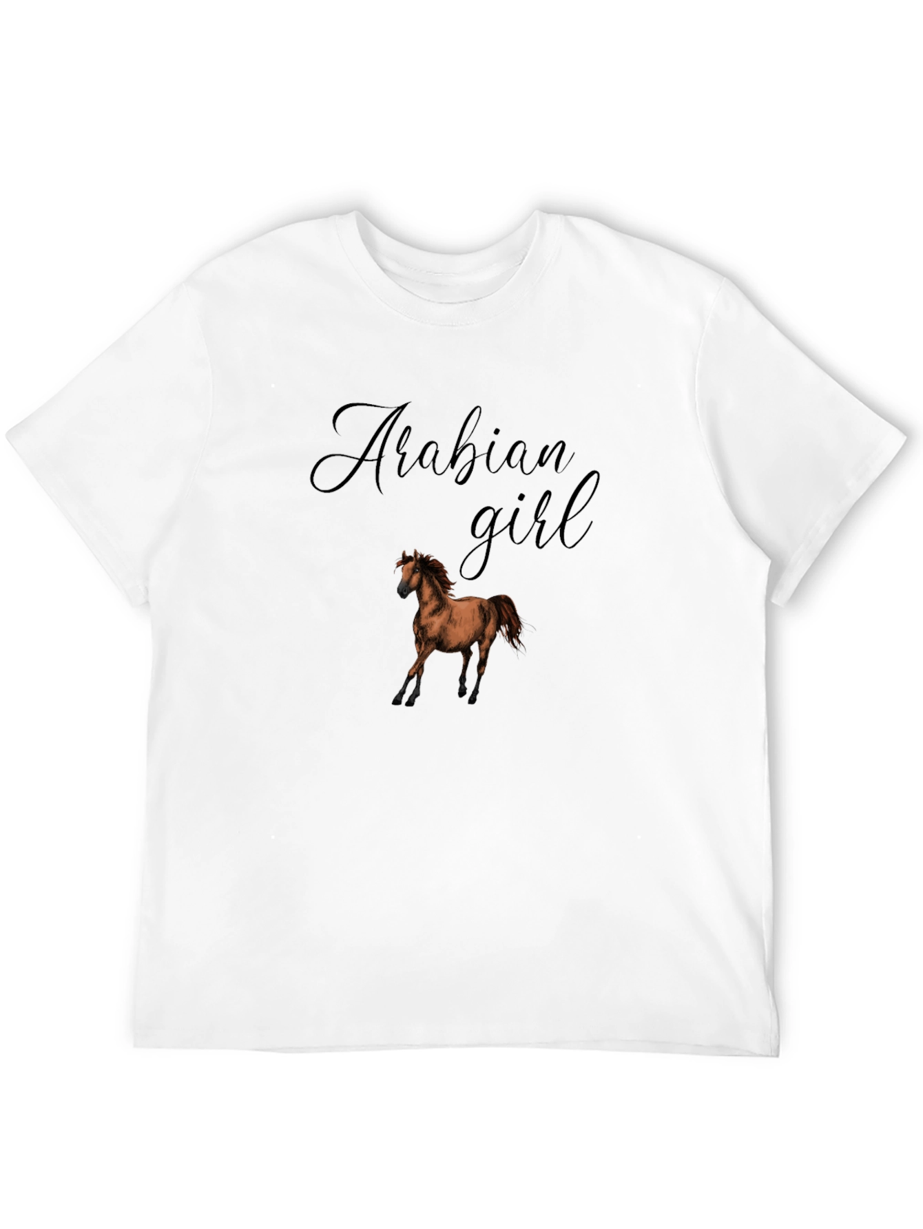 Arabian Girl Horse T-Shirt - Black