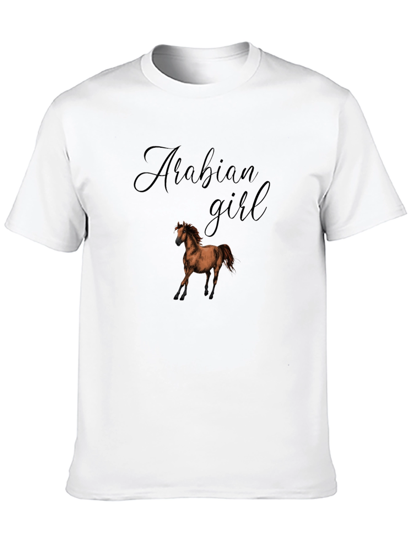 Arabian Girl Horse T-Shirt - Black