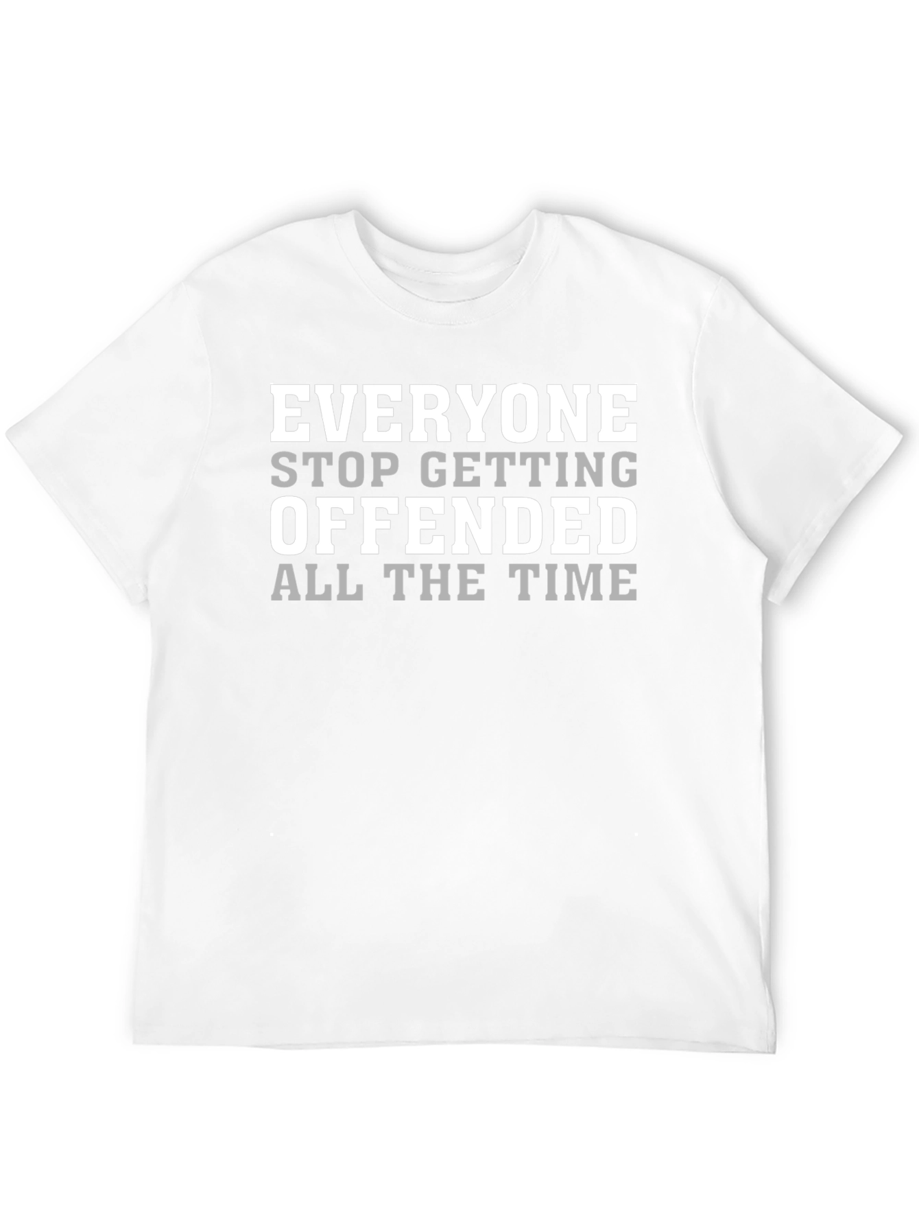 Offended? Graphic Print Crew Neck T-Shirt