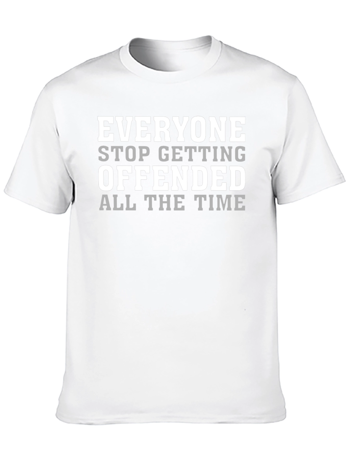 Offended? Graphic Print Crew Neck T-Shirt