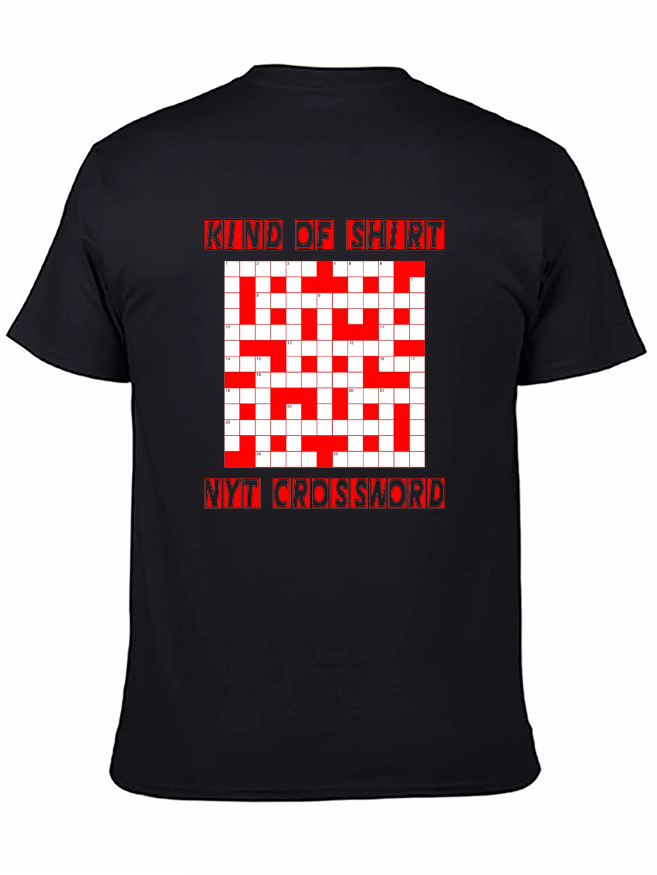 Kind of Shirt NYT Crossword Black Tee