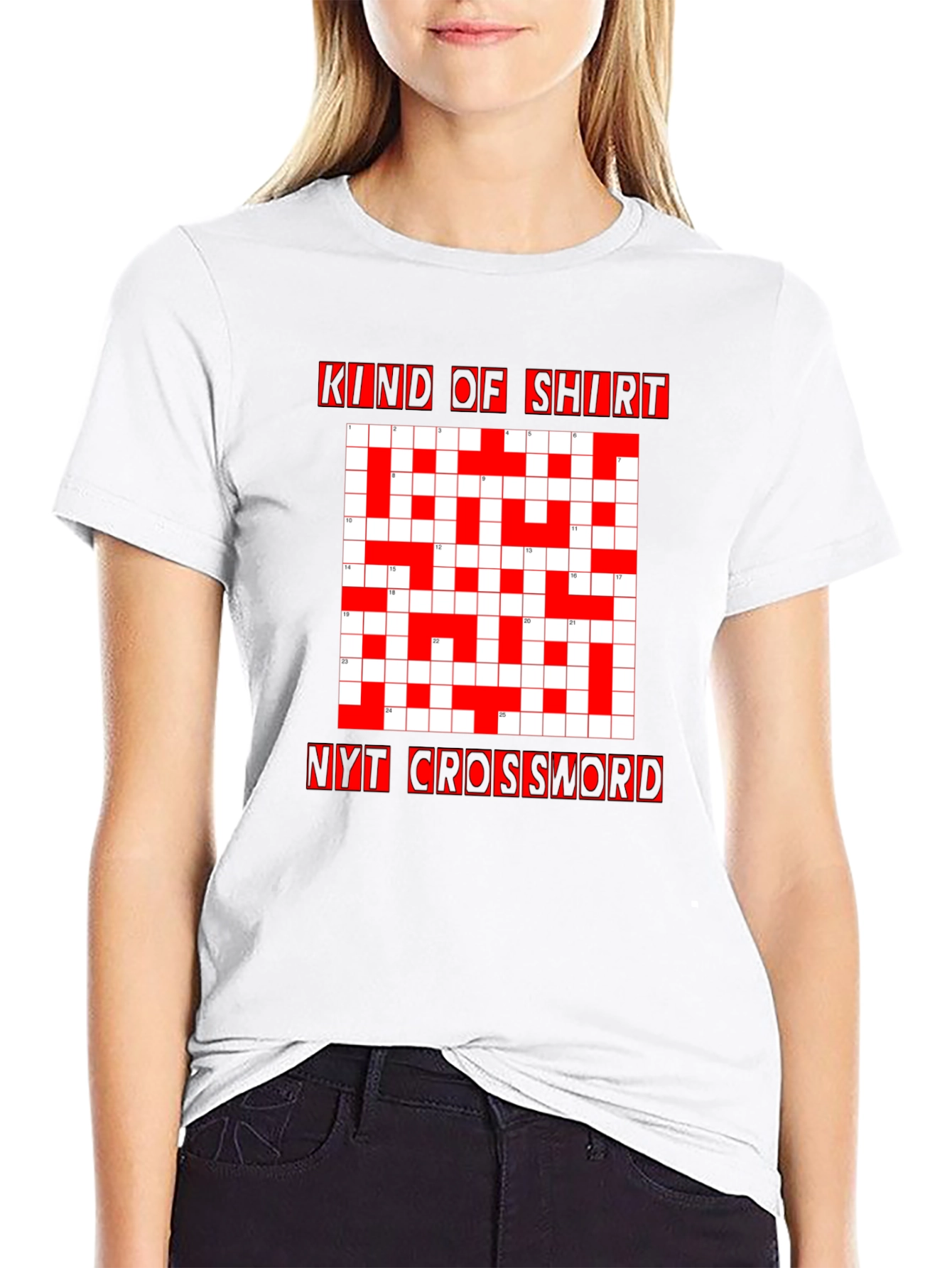 Kind of Shirt NYT Crossword Black Tee