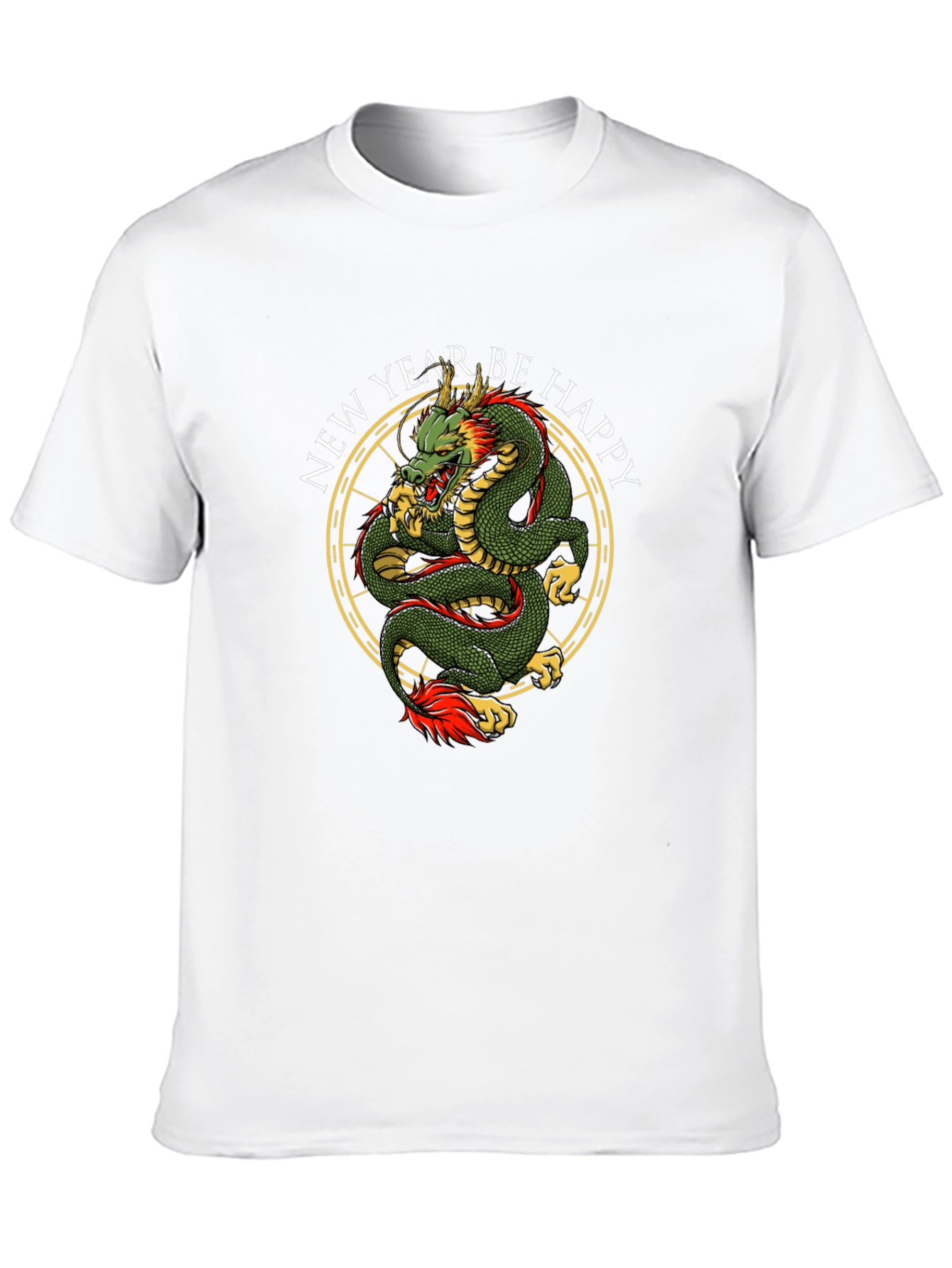 New Year Dragon Graphic Tee - Black