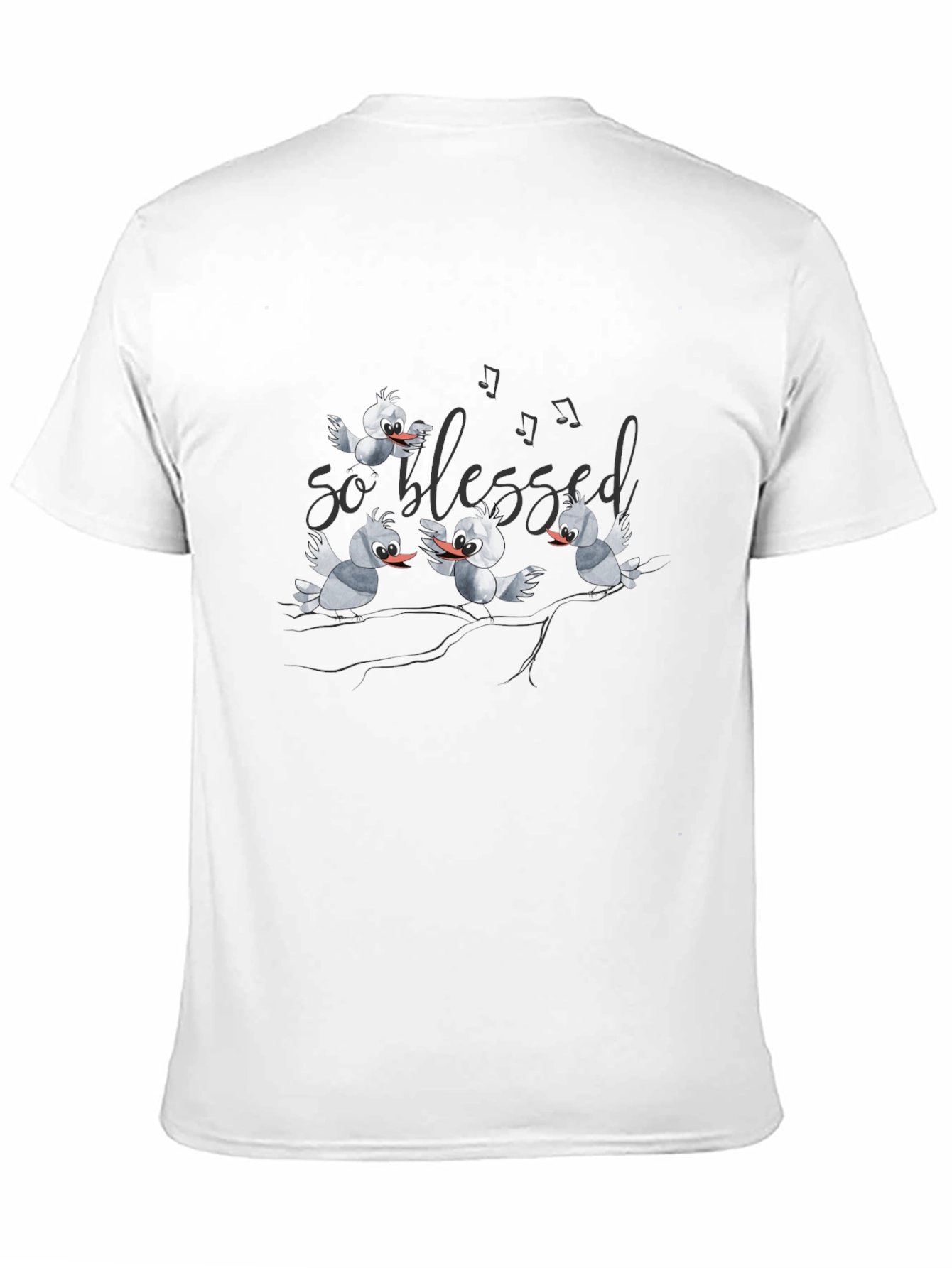 Blessed Birds Graphic T-Shirt - Black
