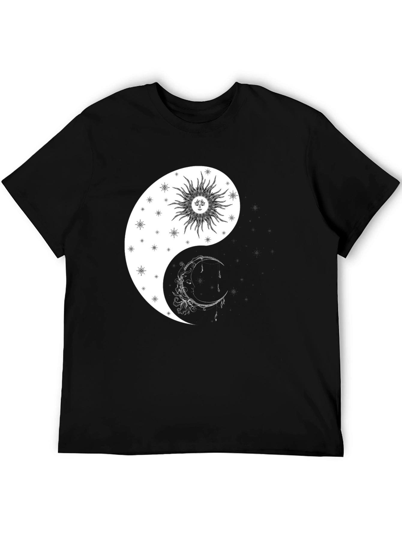 Yin Yang Sun & Moon Graphic T-Shirt