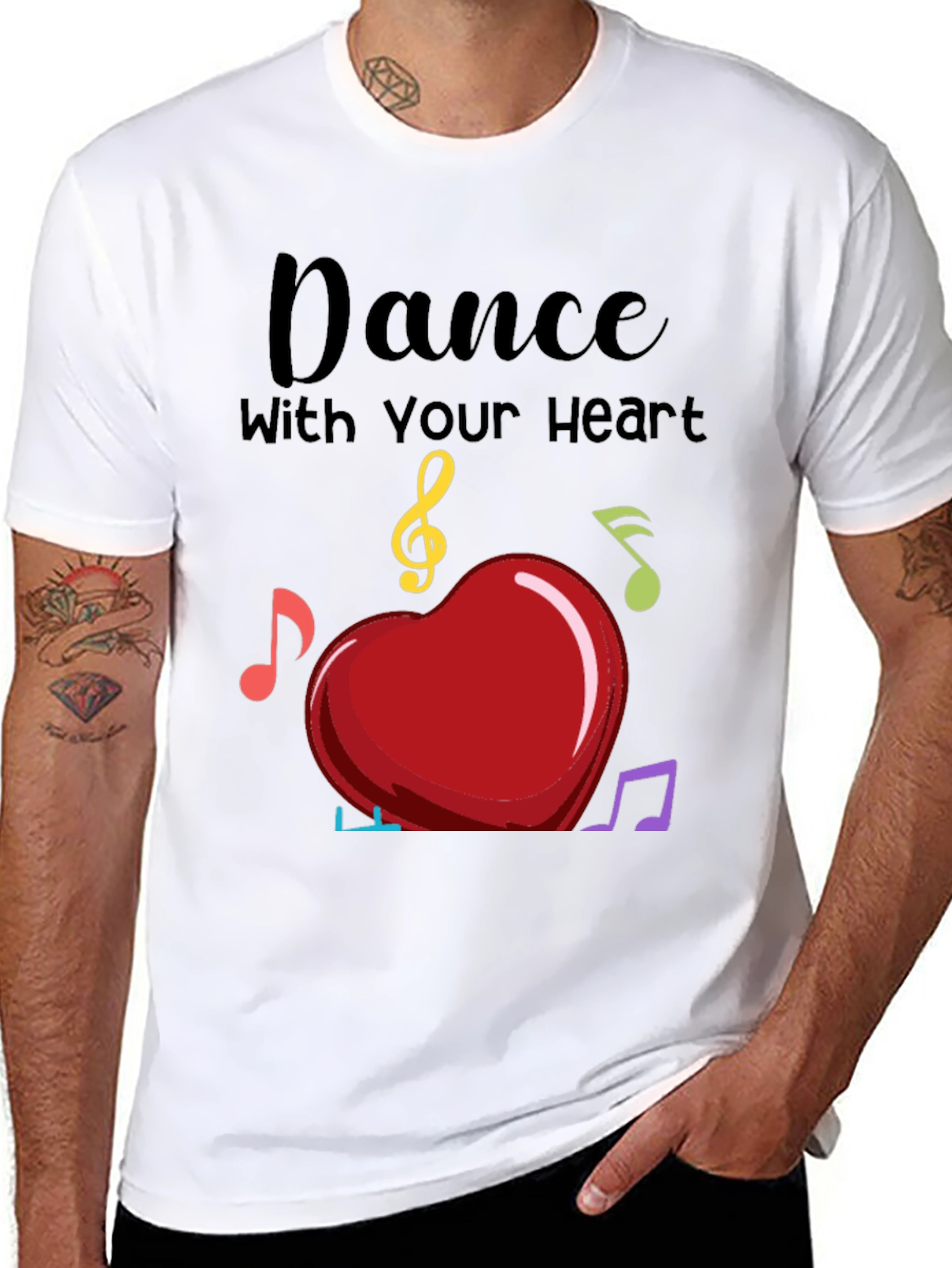 Dance with Your Heart T-Shirt - Musical Heart Tee