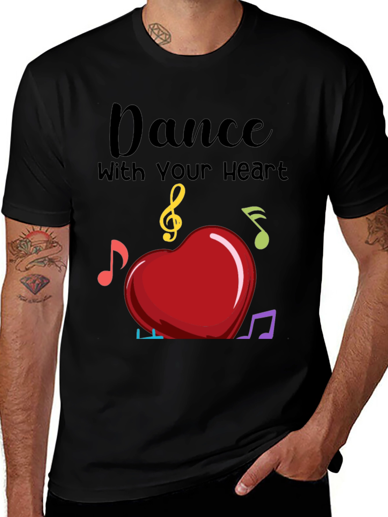 Dance with Your Heart T-Shirt - Musical Heart Tee