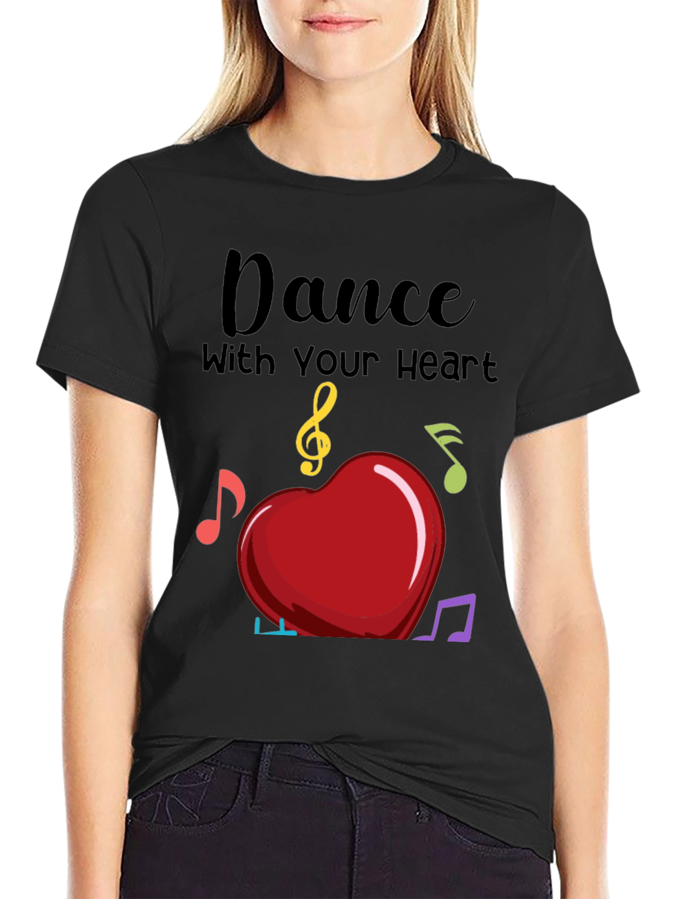 Dance with Your Heart T-Shirt - Musical Heart Tee