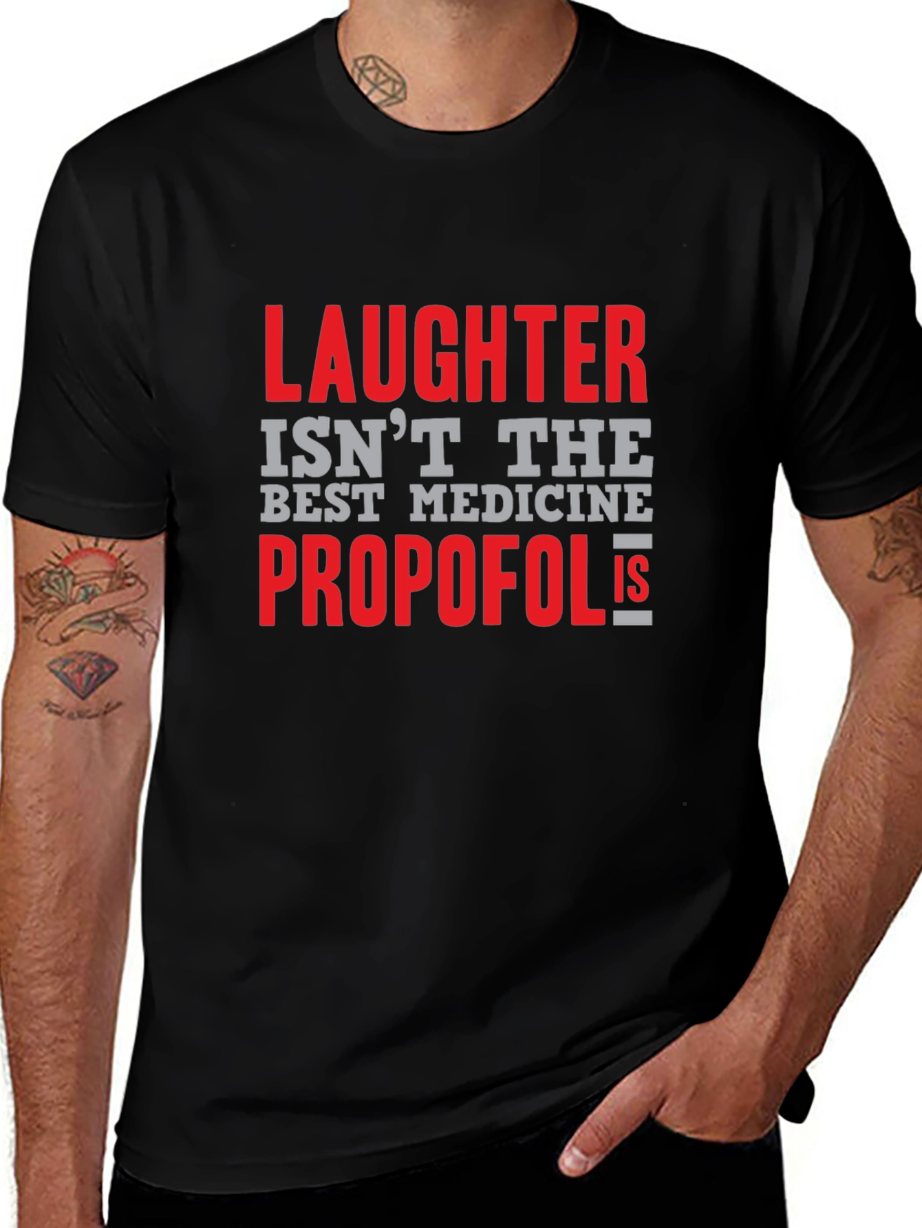 Propofol is Best Medicine Humor Graphic T-Shirt
