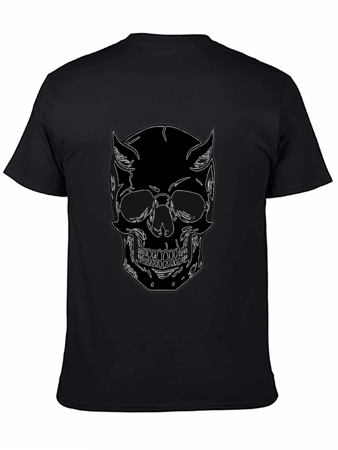 Skull Graphic Black T-Shirt - Unique Design