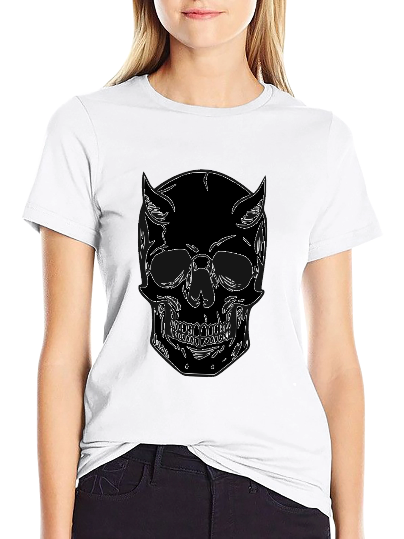 Skull Graphic Black T-Shirt - Unique Design