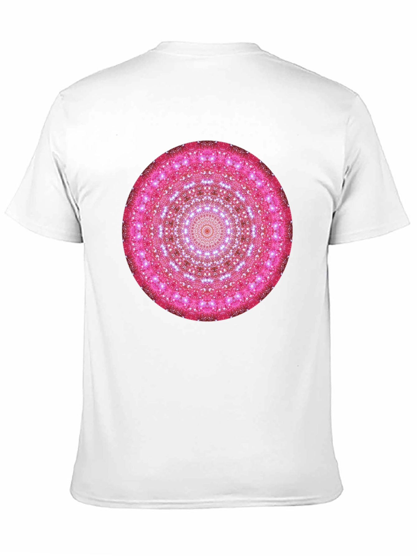 Pink Mandala Graphic Black T-Shirt