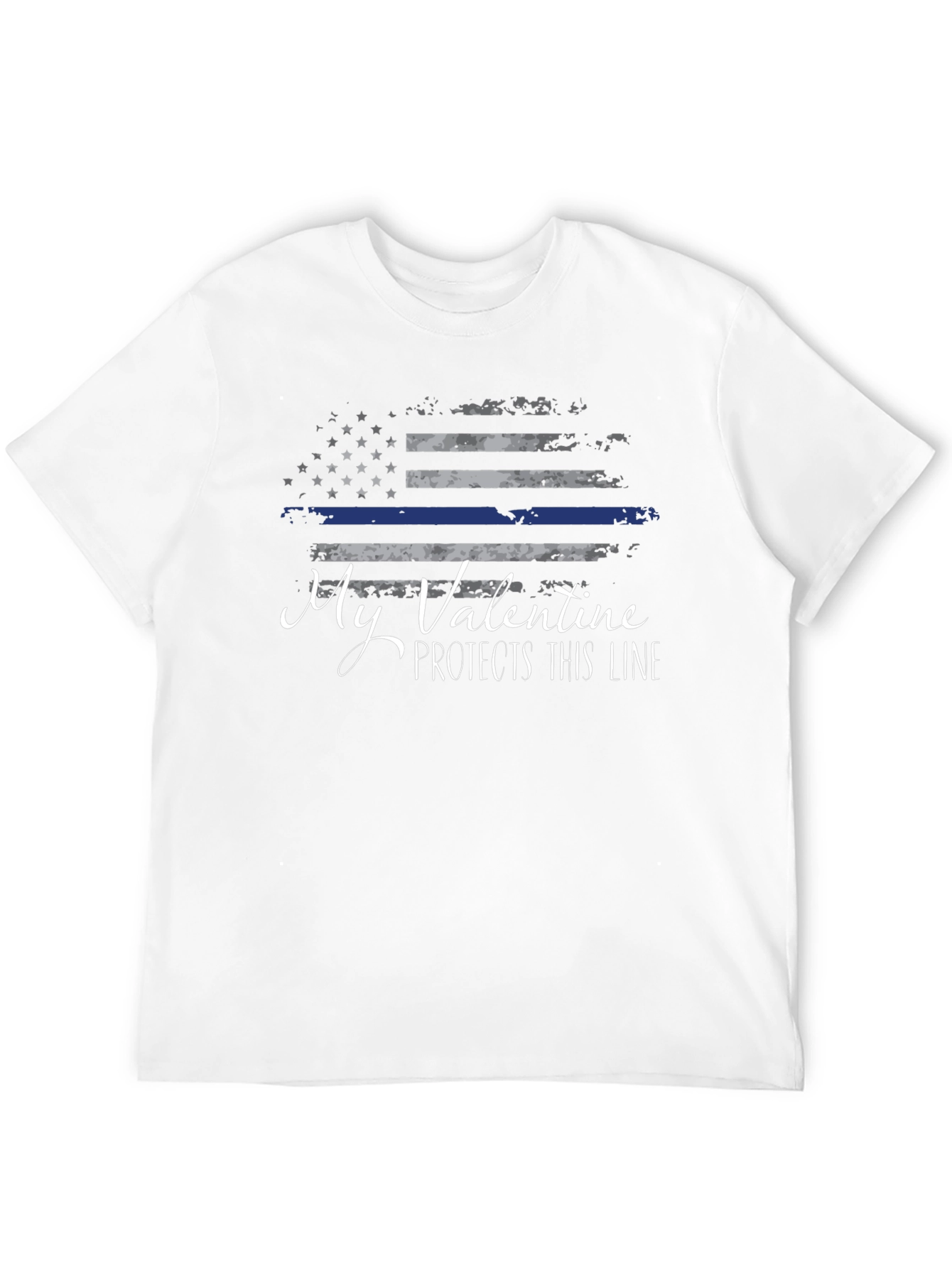 My Valentine Protects This Line T-Shirt