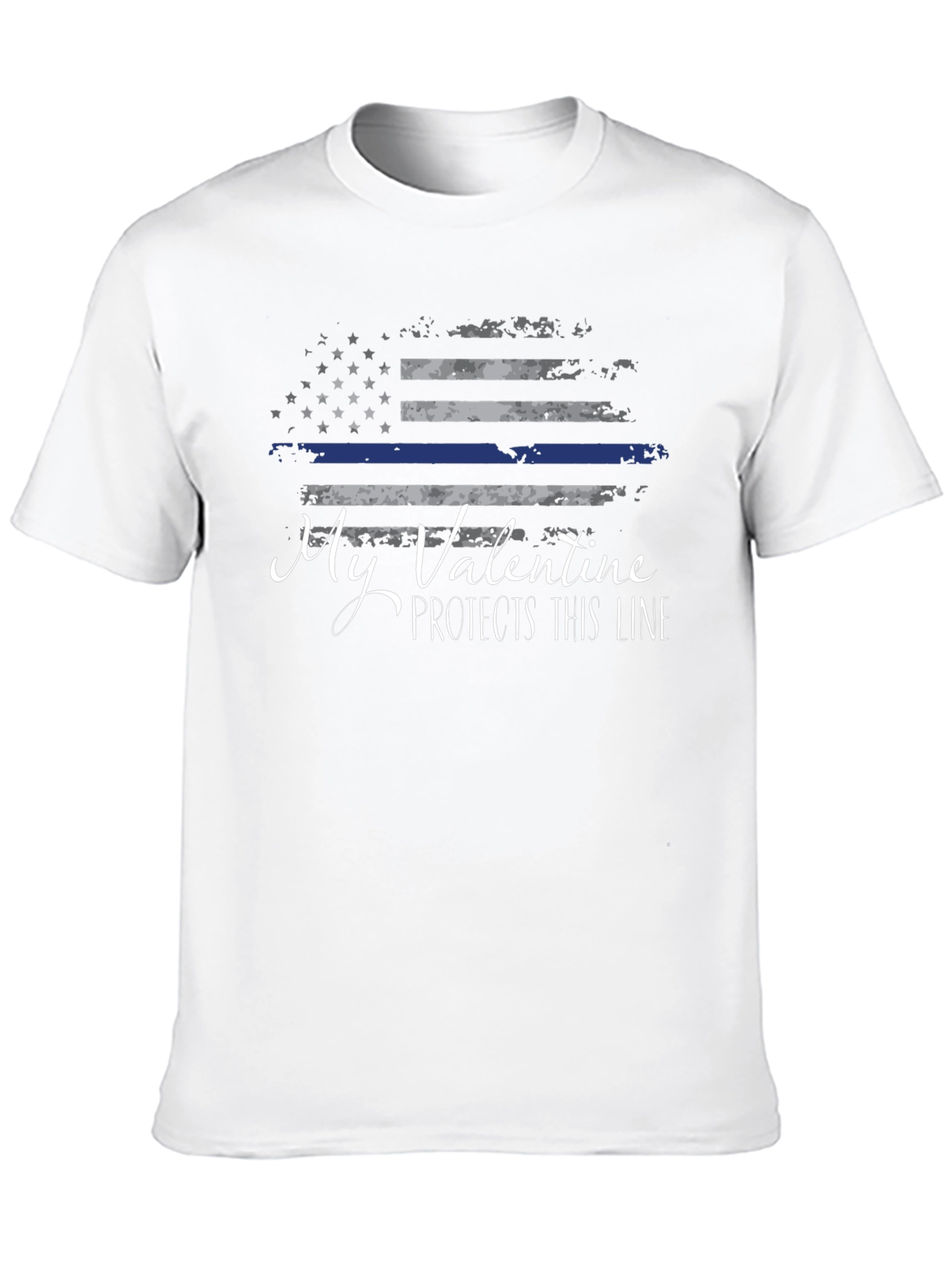 My Valentine Protects This Line T-Shirt
