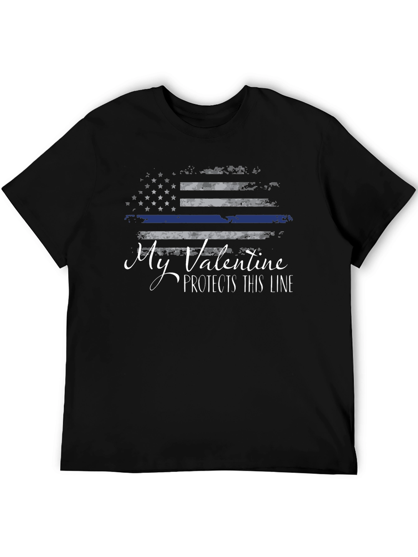 My Valentine Protects This Line T-Shirt