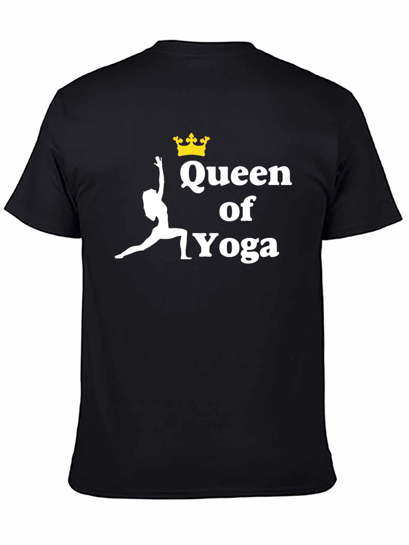 Queen of Yoga Black Graphic T-Shirt