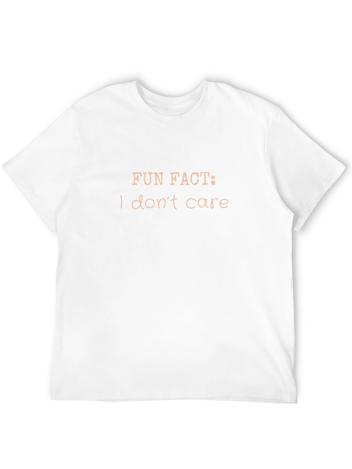 Funny Fun Fact: I dont care Black T-Shirt
