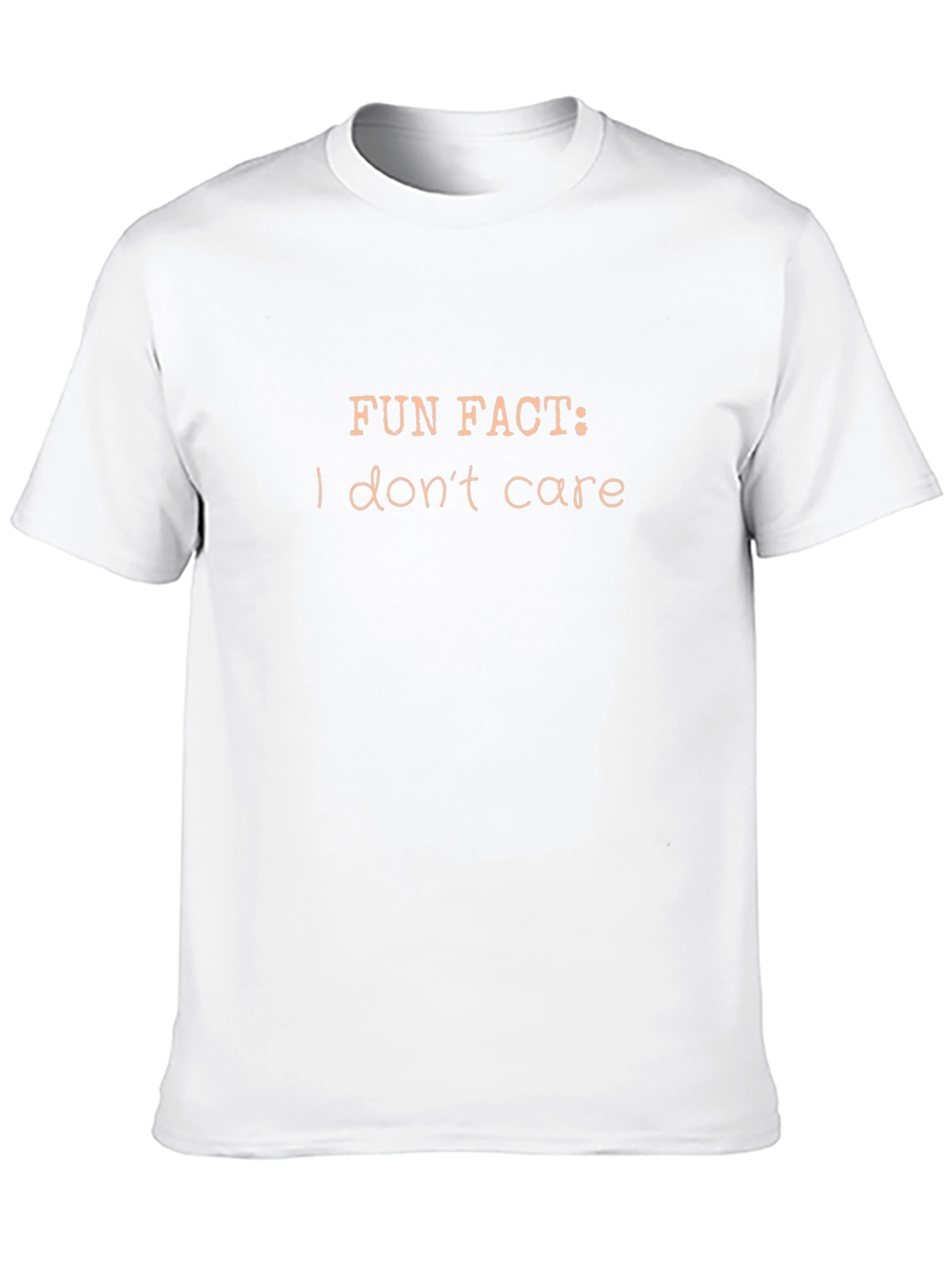 Funny Fun Fact: I dont care Black T-Shirt