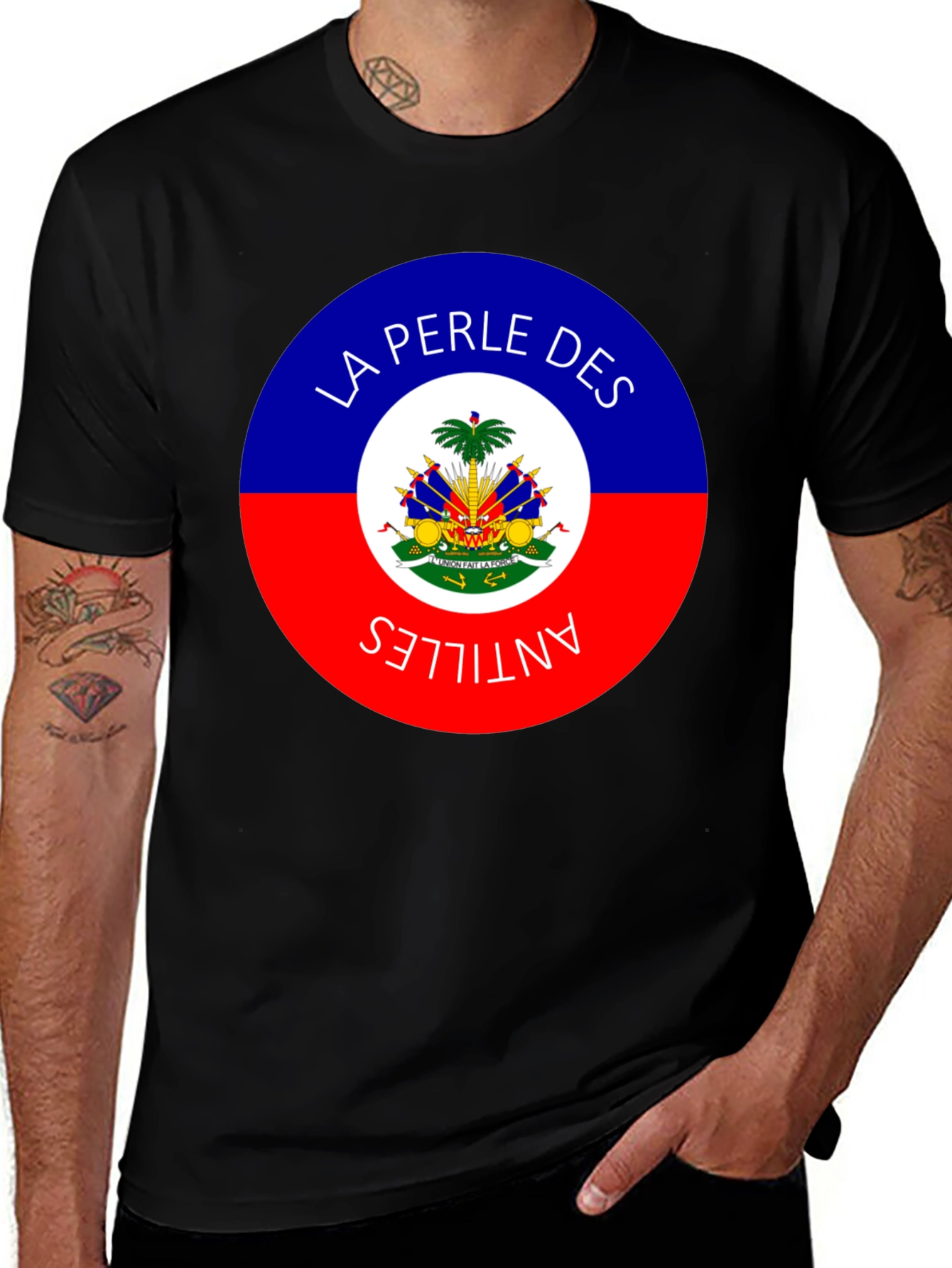 Haiti Flag La Perle Des Antilles T-Shirt
