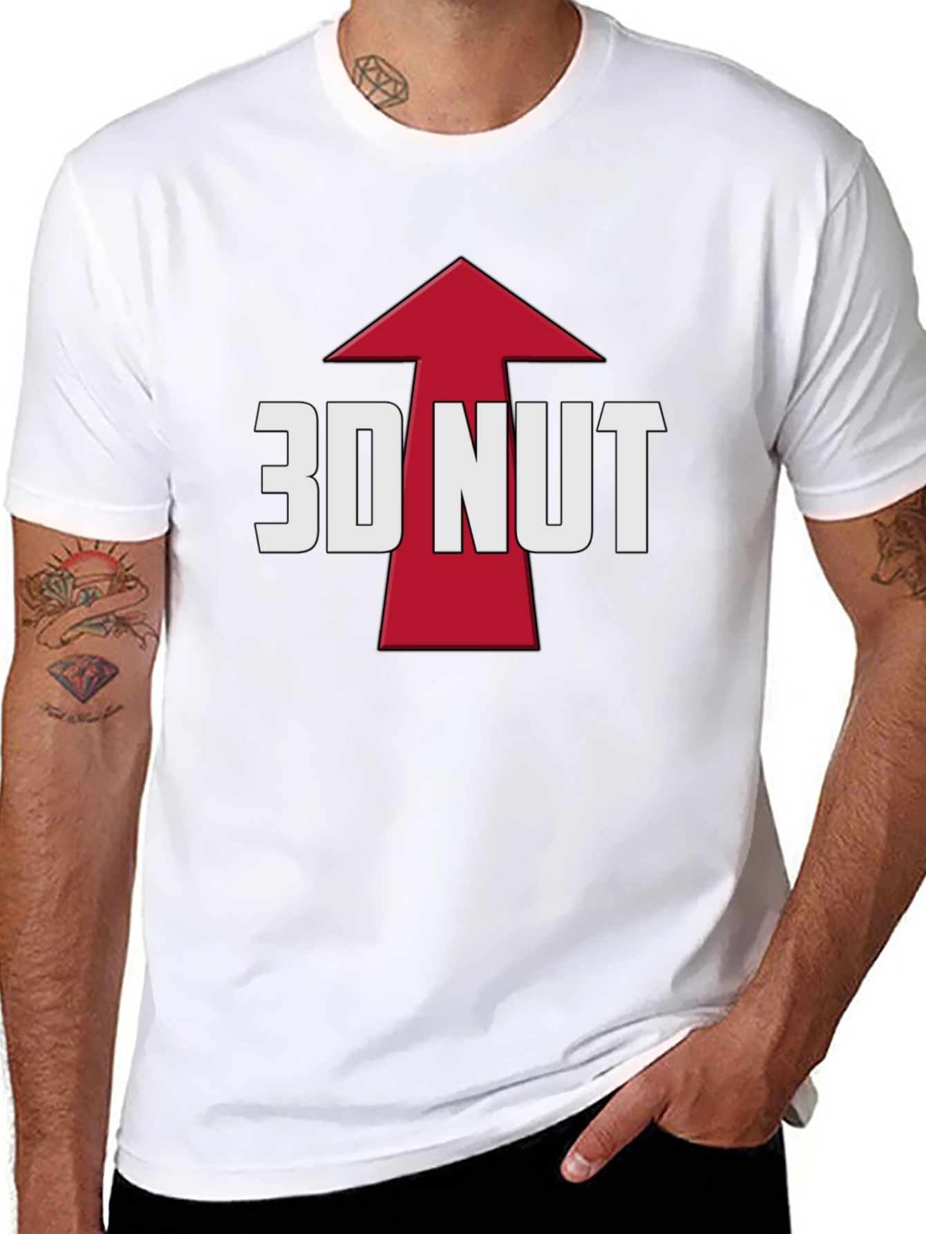 3D Nut Graphic T-Shirt - Bold & Funny Design