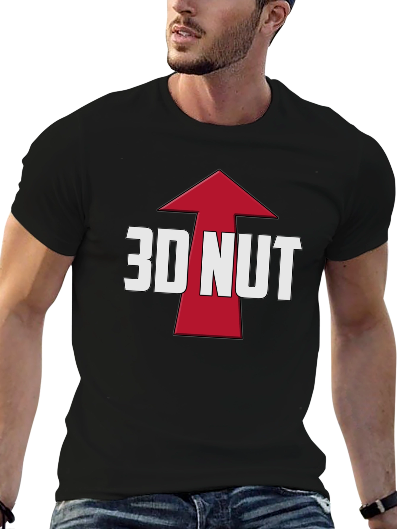 3D Nut Graphic T-Shirt - Bold & Funny Design