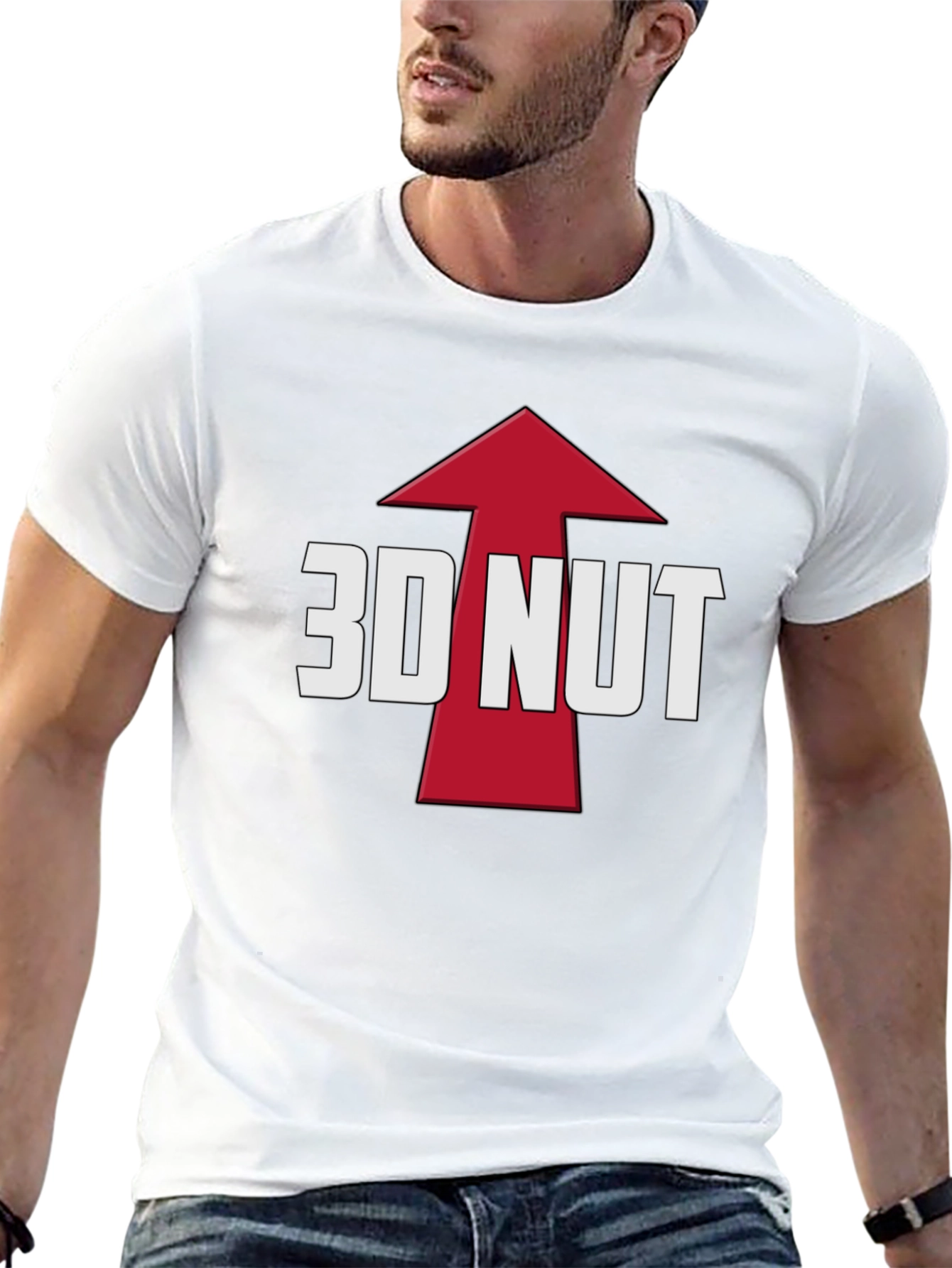3D Nut Graphic T-Shirt - Bold & Funny Design