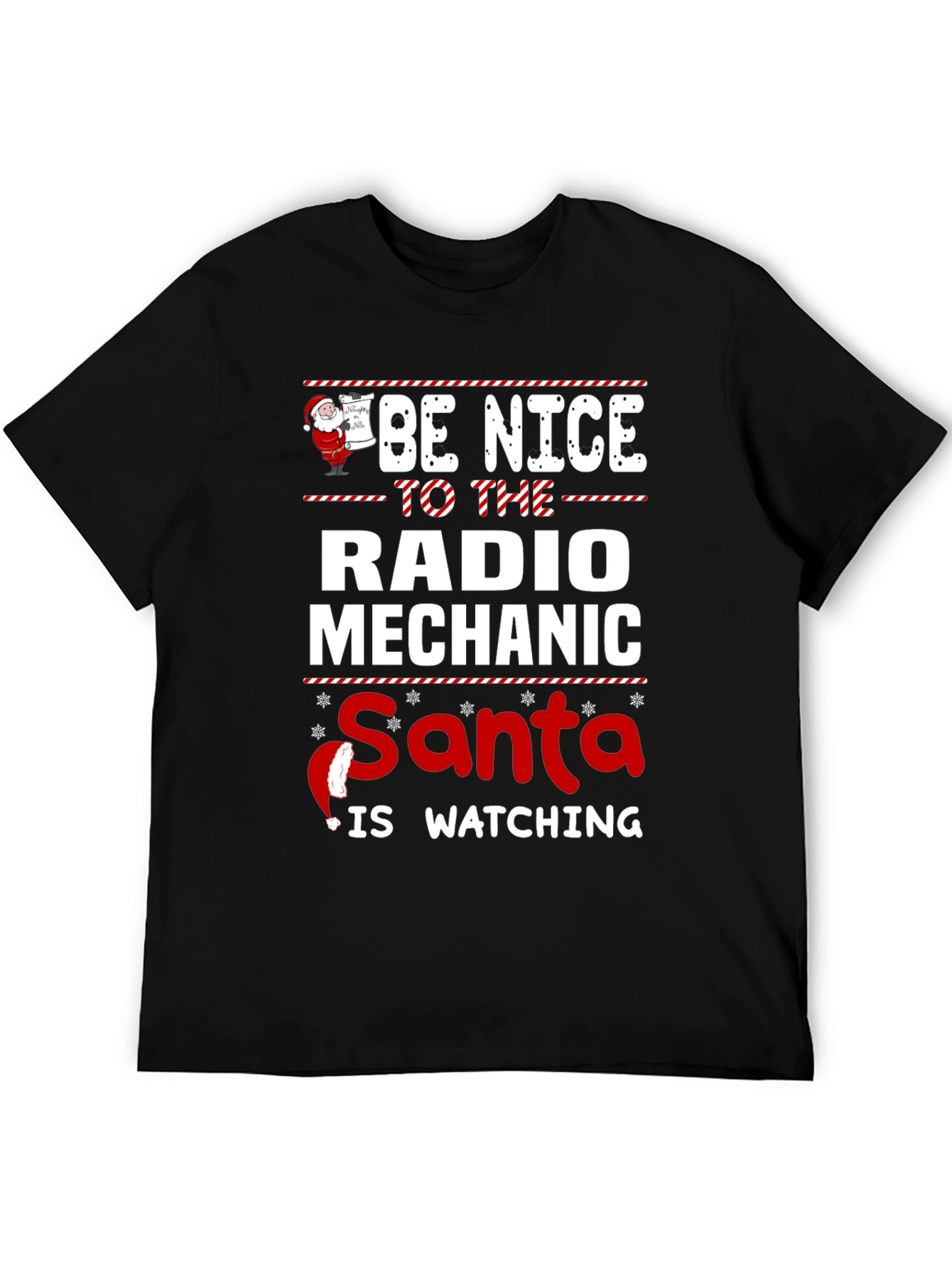 Radio Mechanic Santa Watching T-Shirt