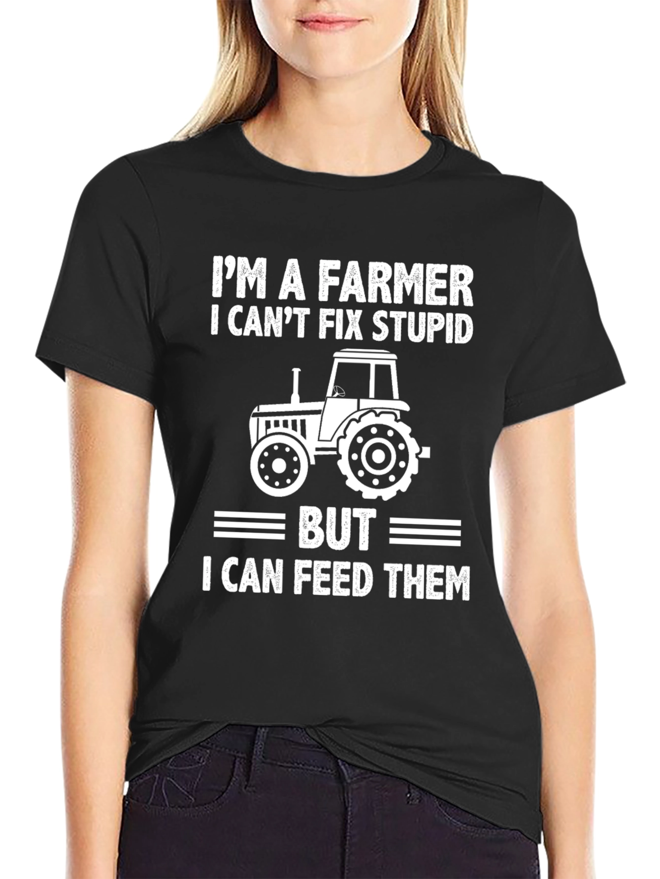 Farmer T-Shirt - I Cant Fix Stupid