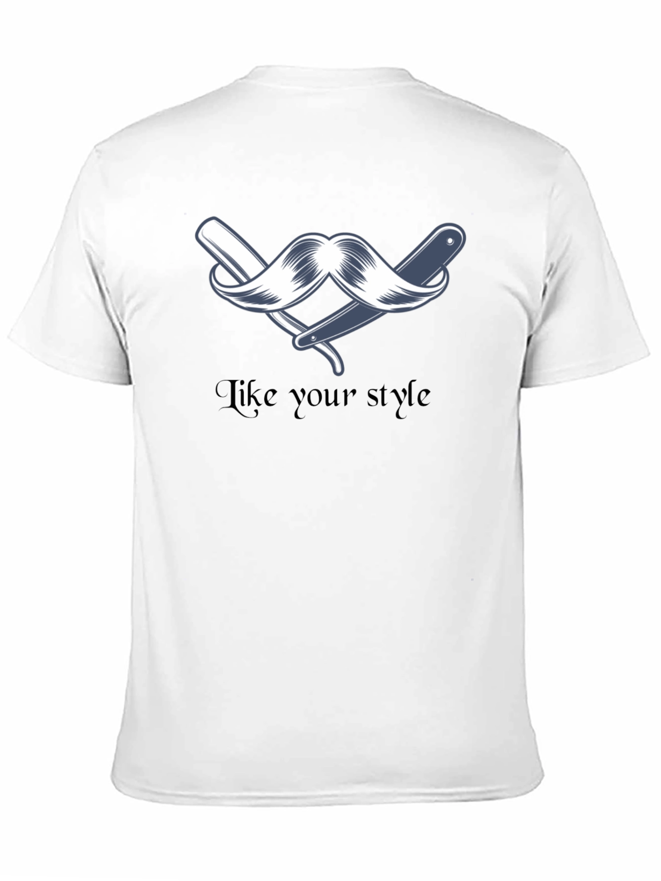 Stylish Barber Moustache Graphic T-Shirt