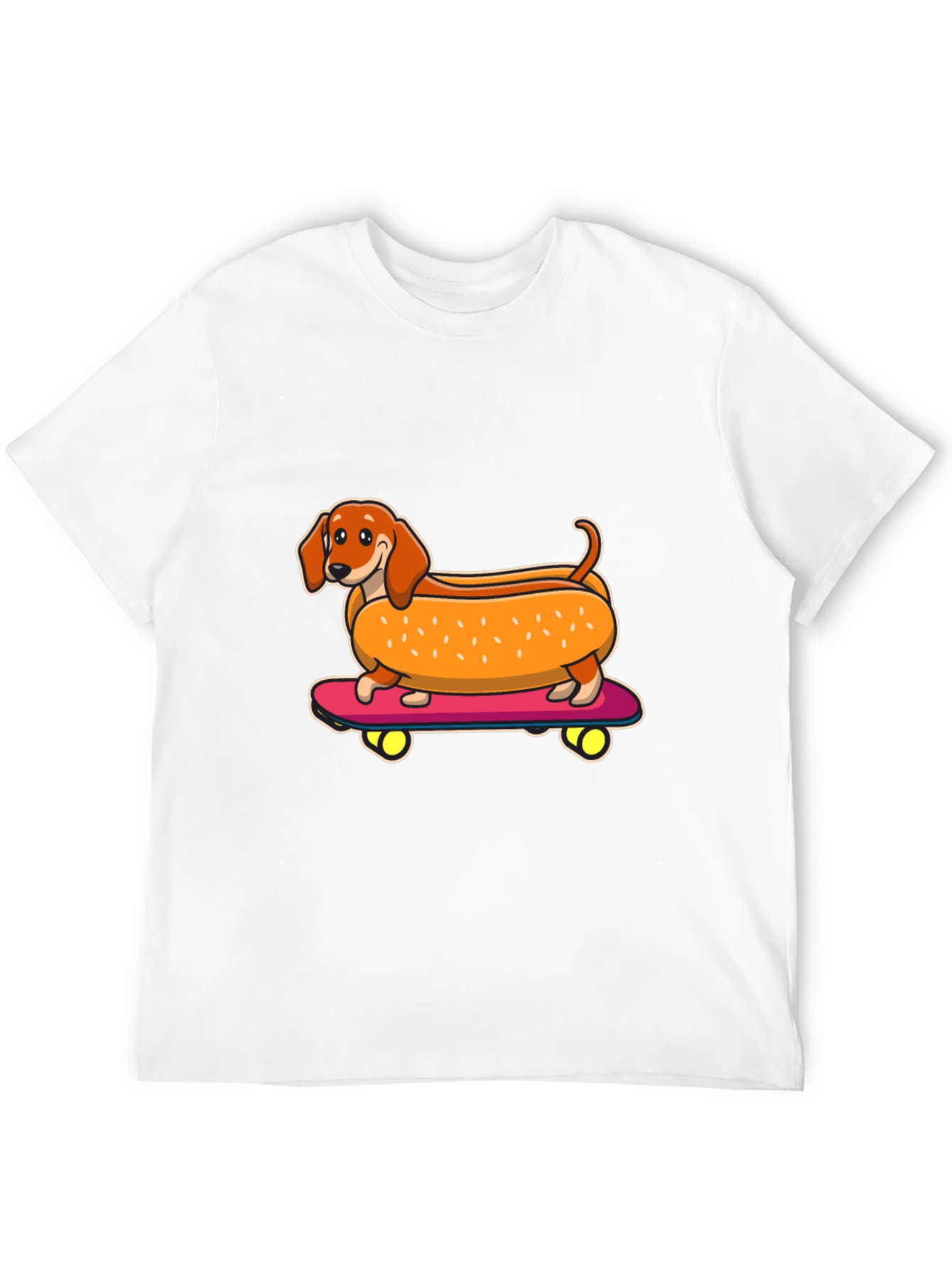 Hot Dog Dachshund Skateboard T-Shirt