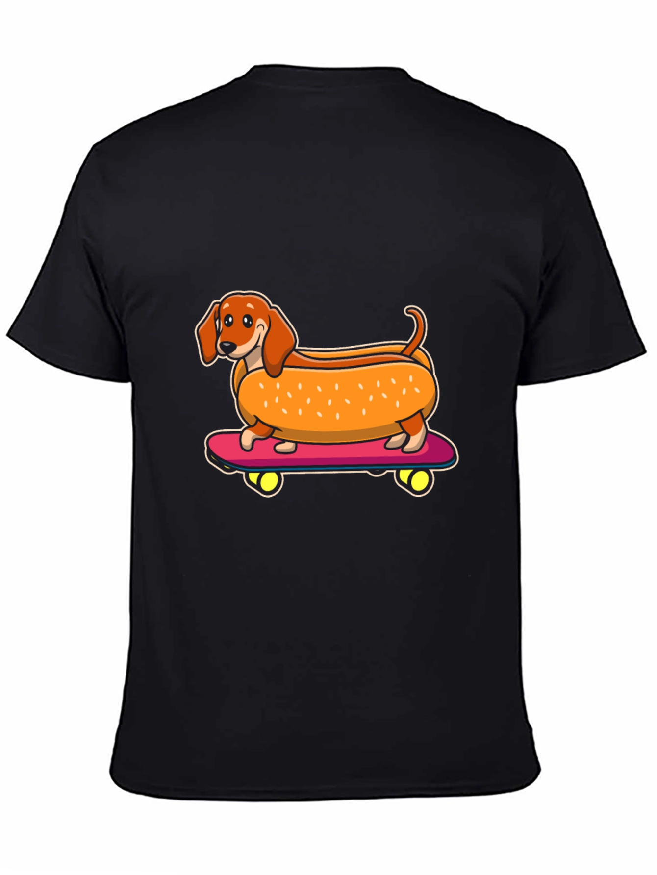 Hot Dog Dachshund Skateboard T-Shirt