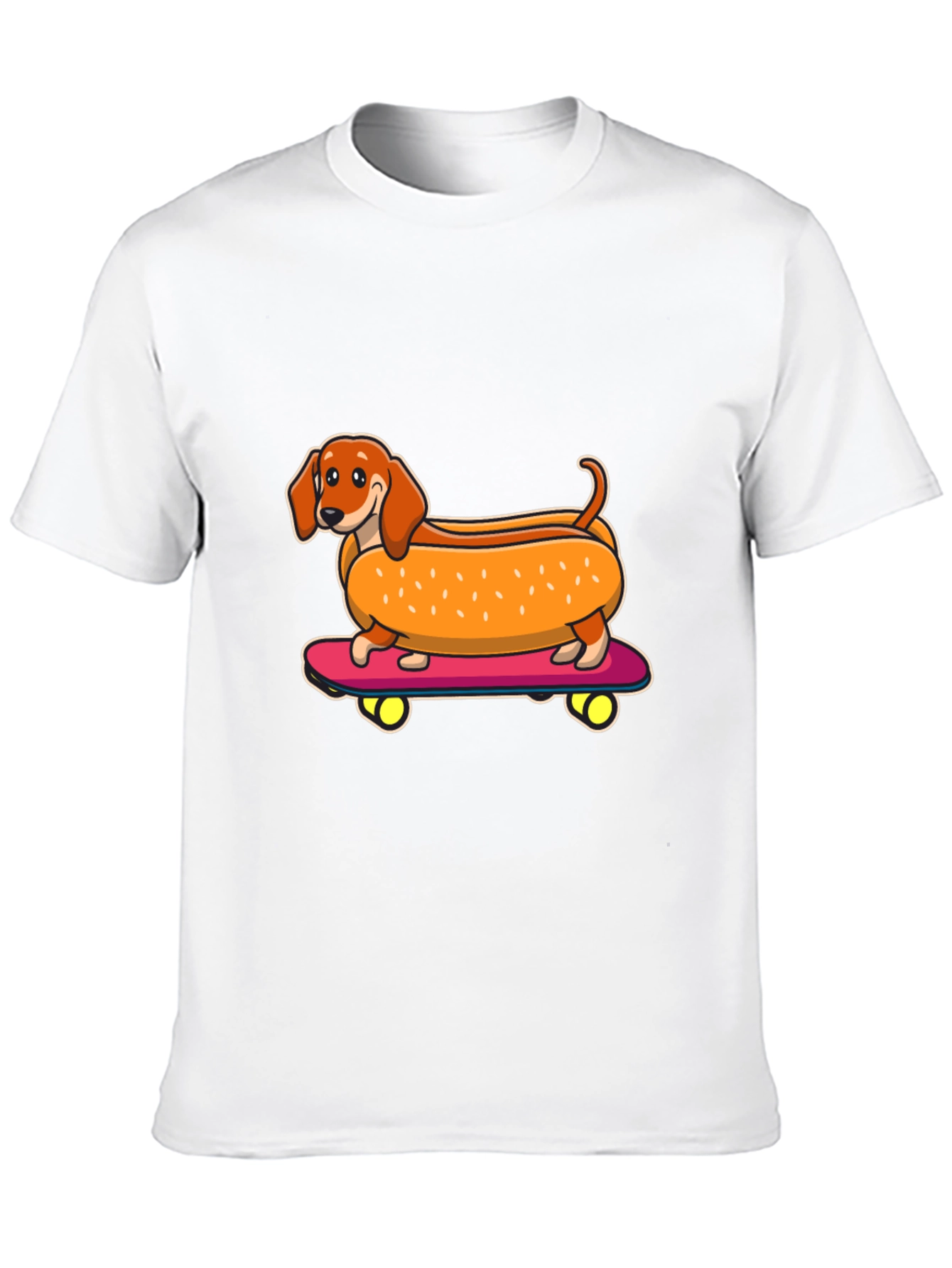 Hot Dog Dachshund Skateboard T-Shirt