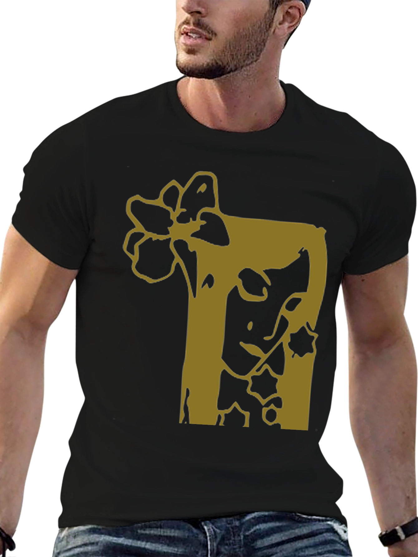 Graphic Print Black T-Shirt
