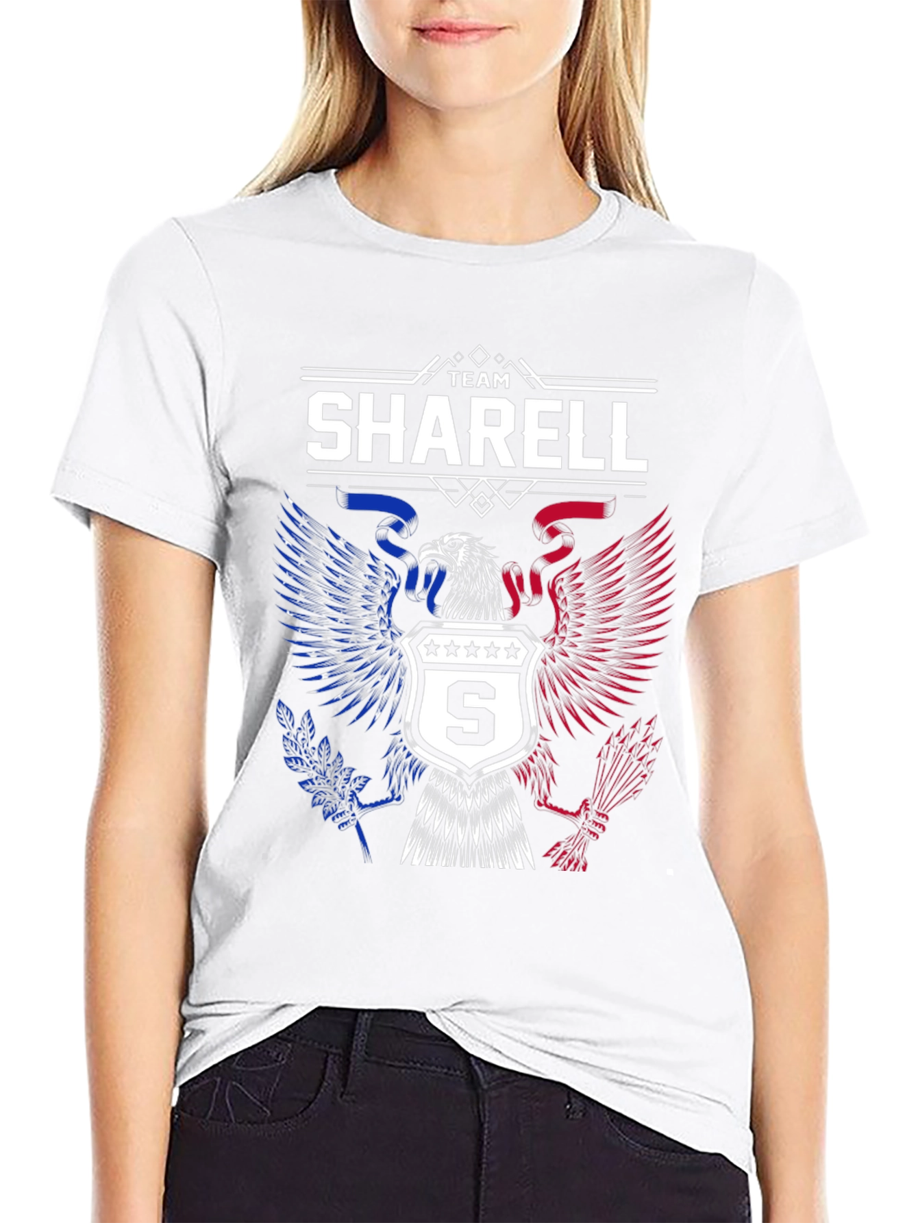 Team Sharell Eagle Graphic T-Shirt Patriotic Design