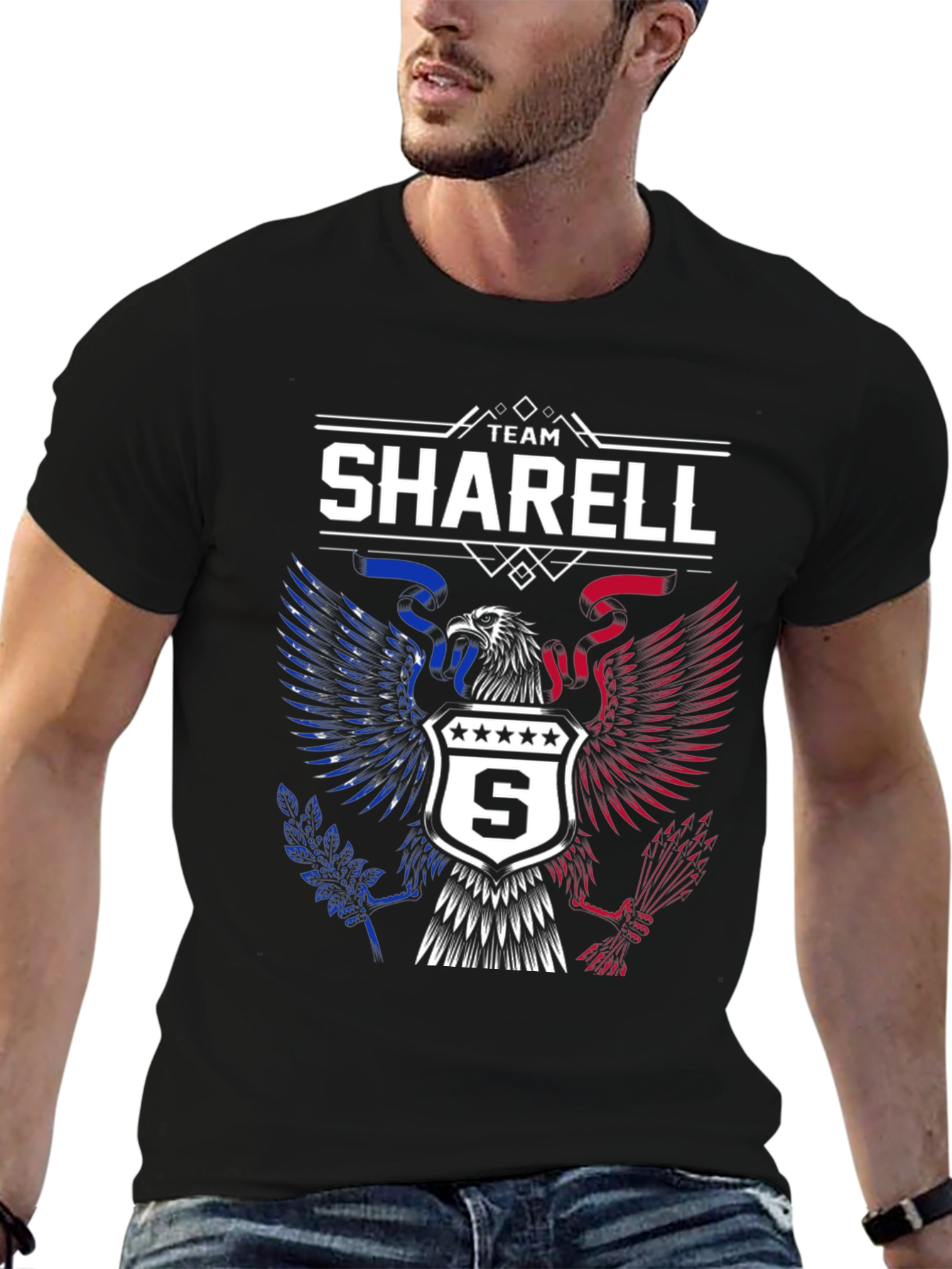 Team Sharell Eagle Graphic T-Shirt Patriotic Design