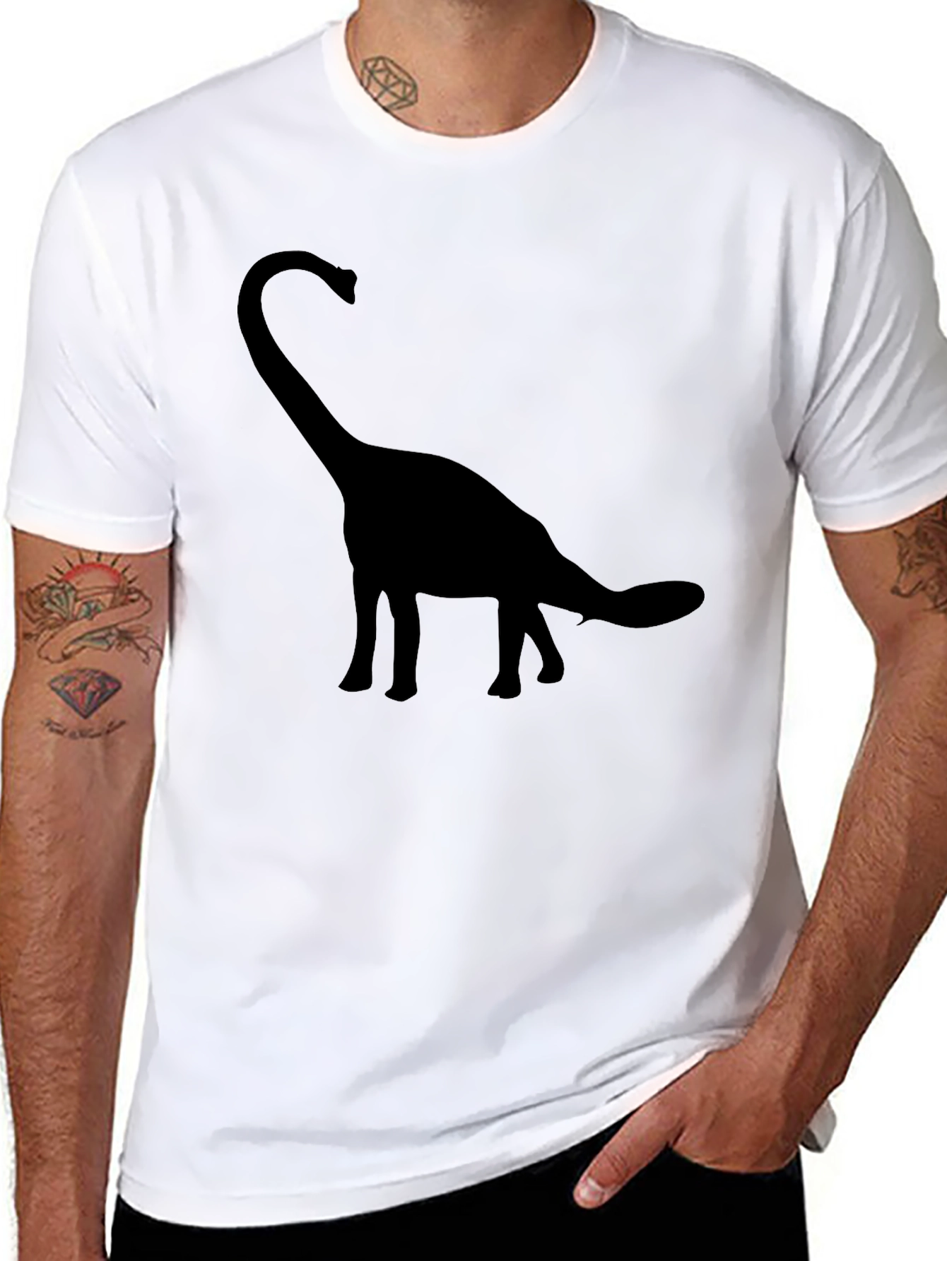 Brontosaurus Black T-Shirt