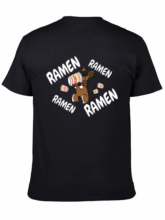 Ramen Horse Graphic Tee - Cute Anime Style Shirt