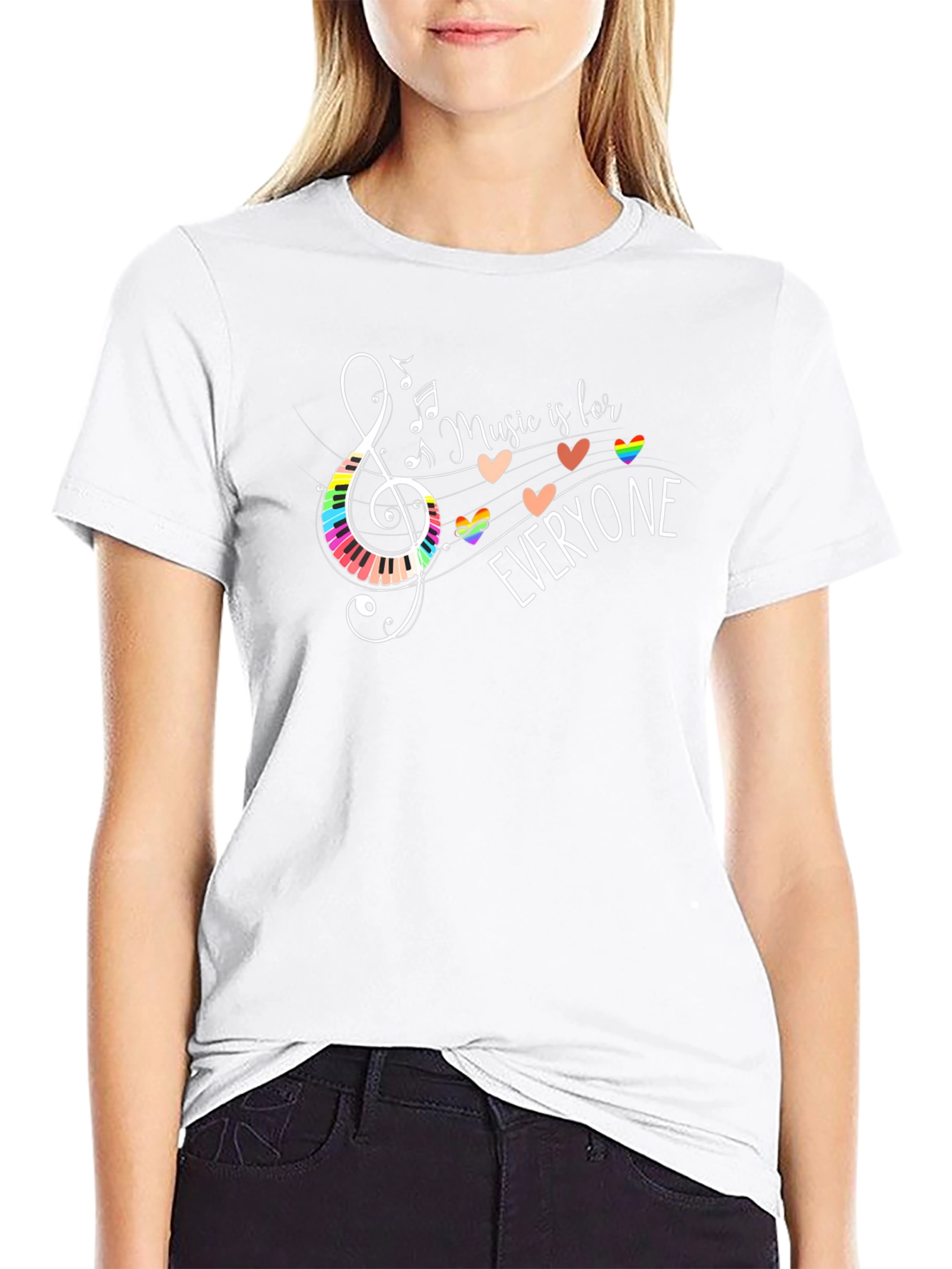 Music is for Everyone Graphic Tee - Black