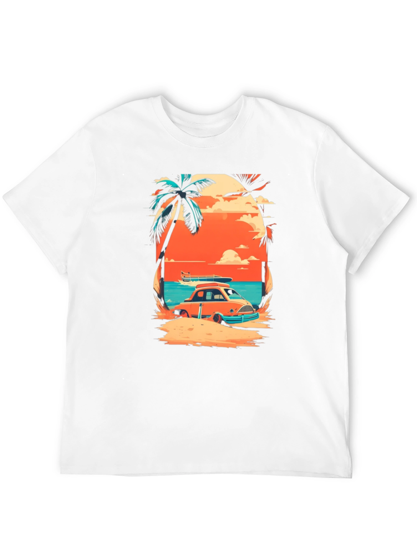 Sunset Beach Car Graphic Tee