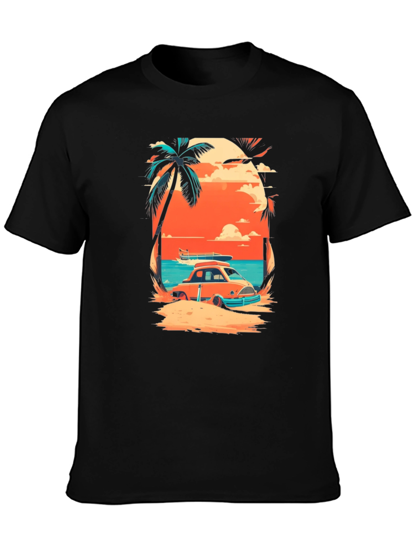 Sunset Beach Car Graphic Tee
