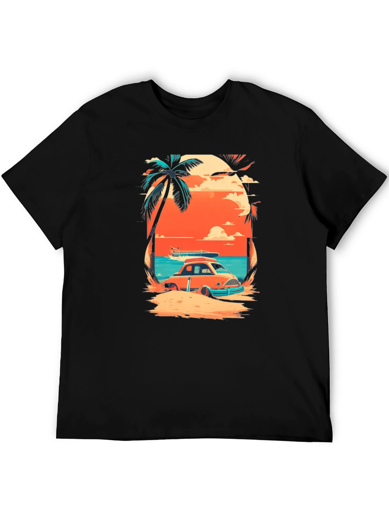 Sunset Beach Car Graphic Tee