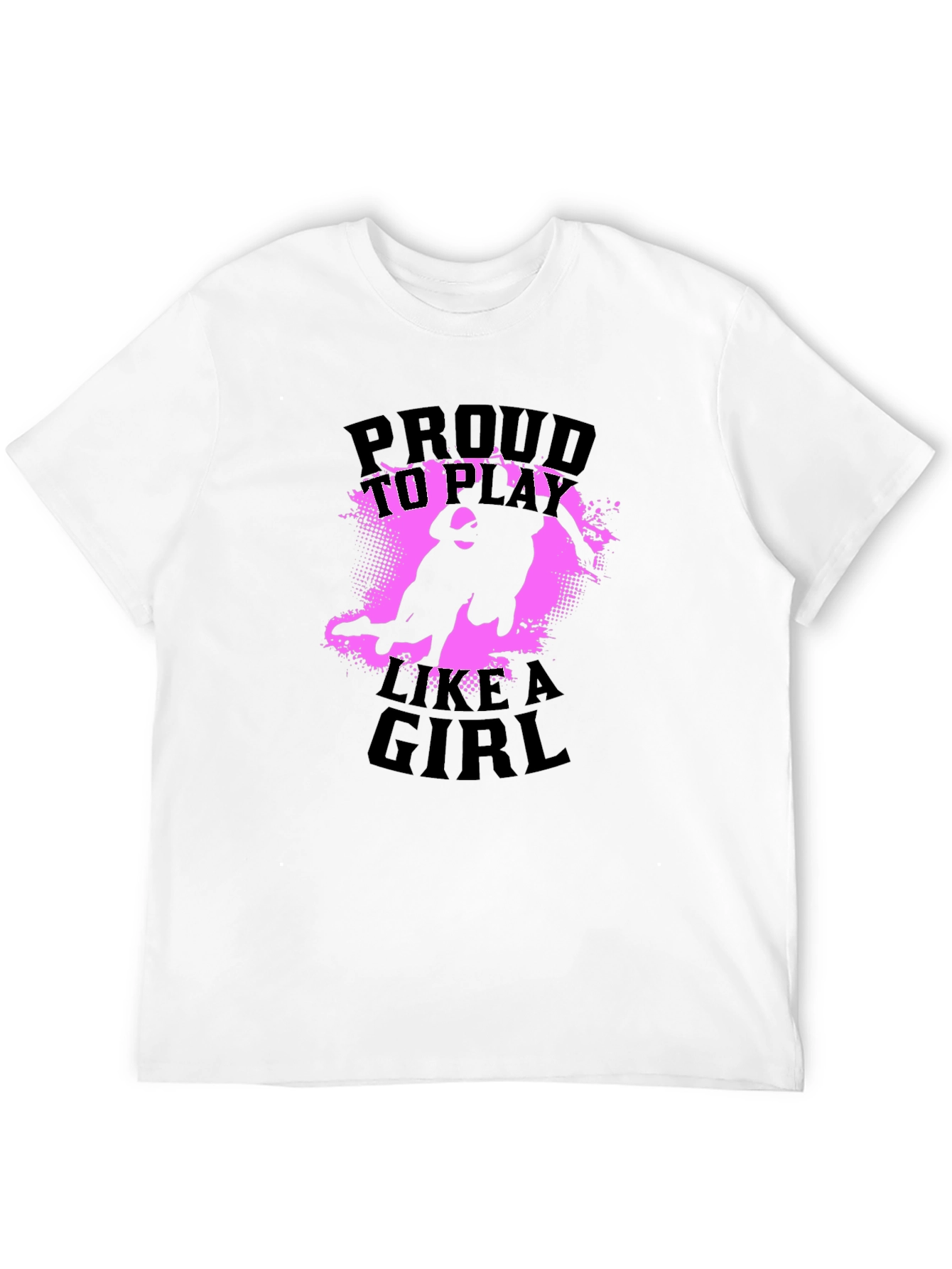 Proud to Play Like A Girl Black T-Shirt