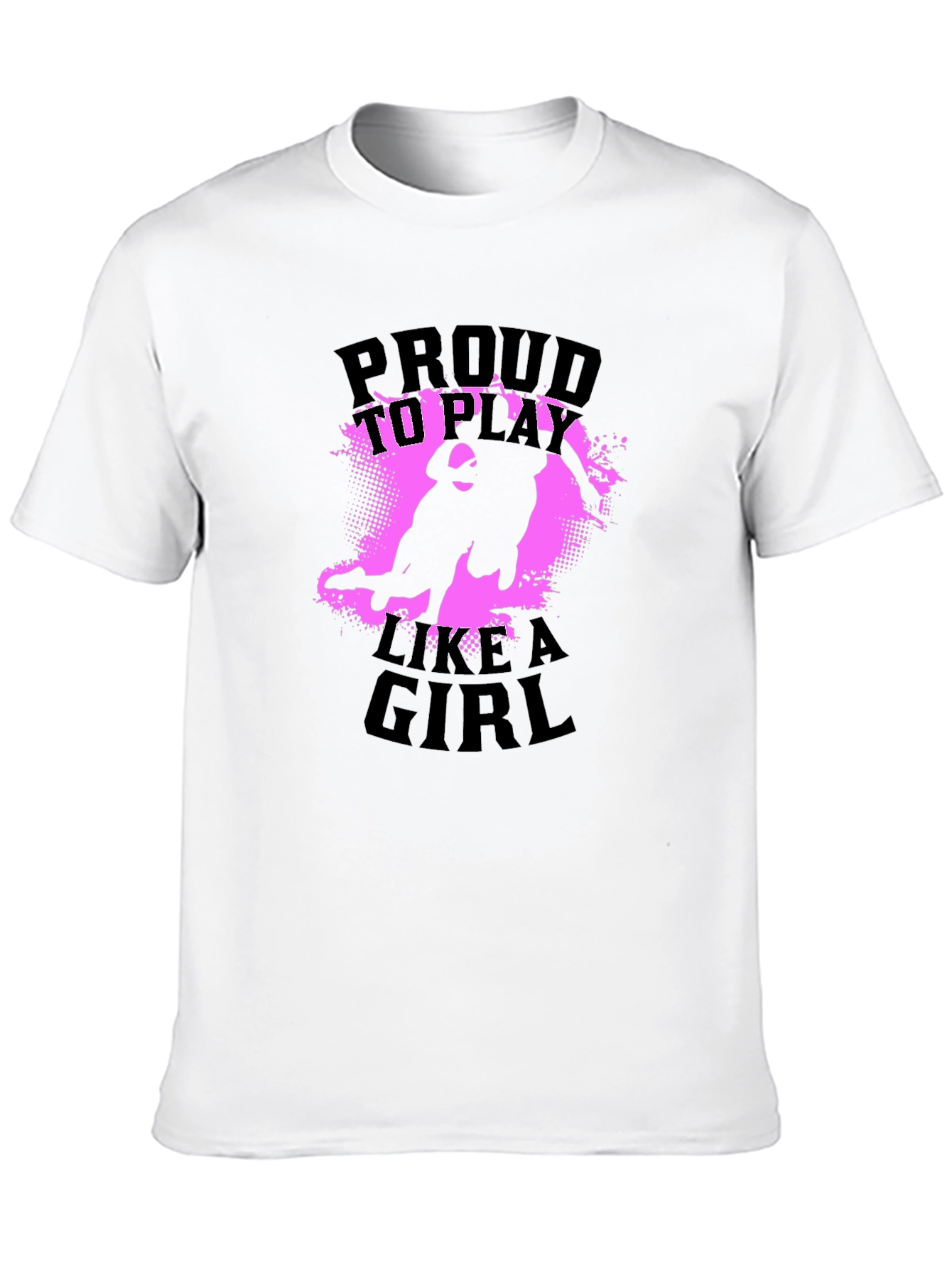 Proud to Play Like A Girl Black T-Shirt