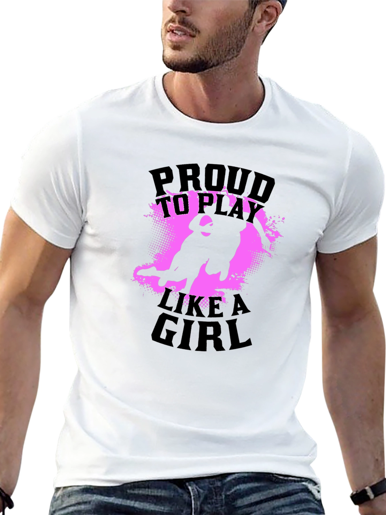 Proud to Play Like A Girl Black T-Shirt