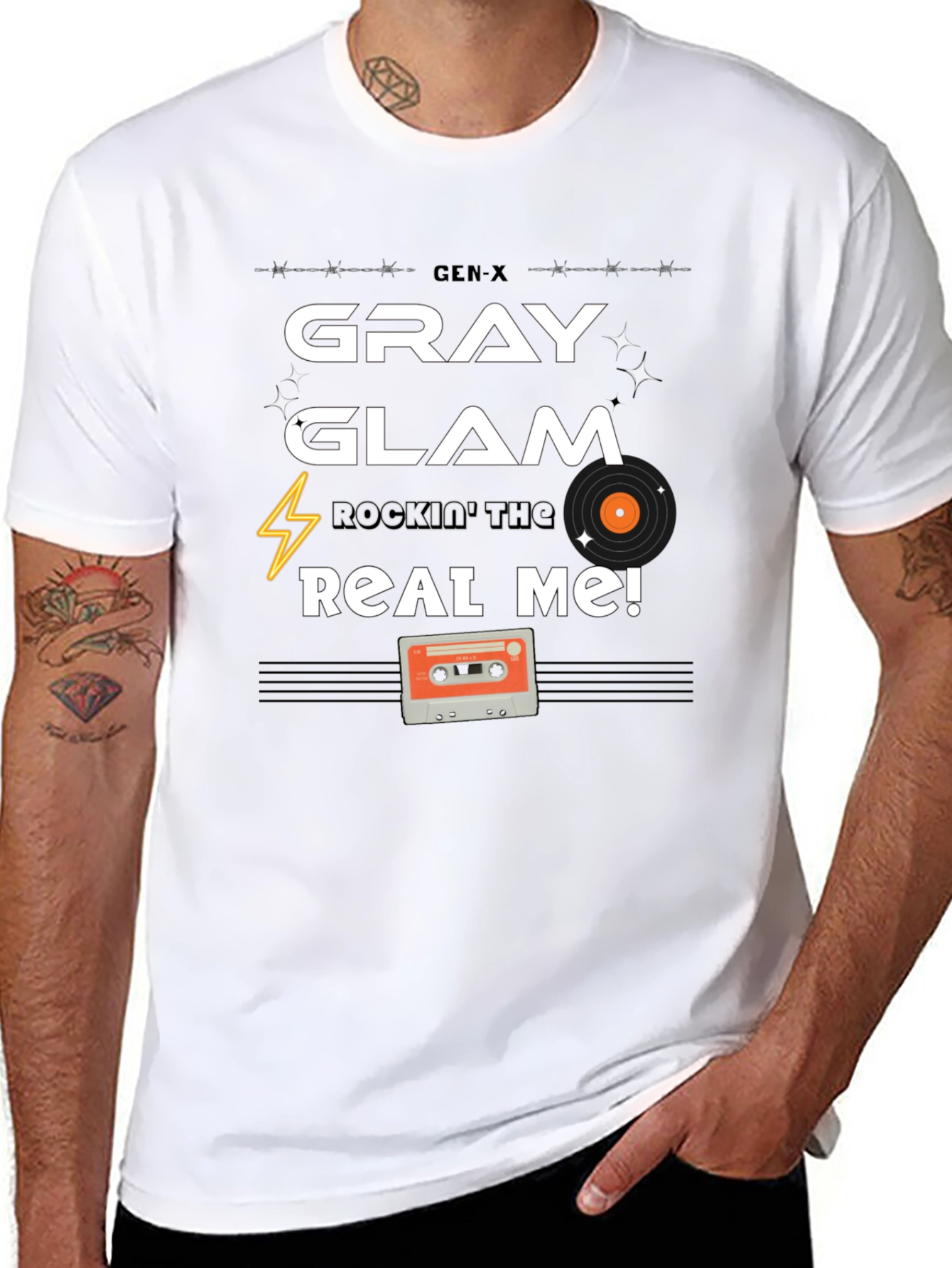 Gen-X Gray Glam Tee - Rockin the Real Me!