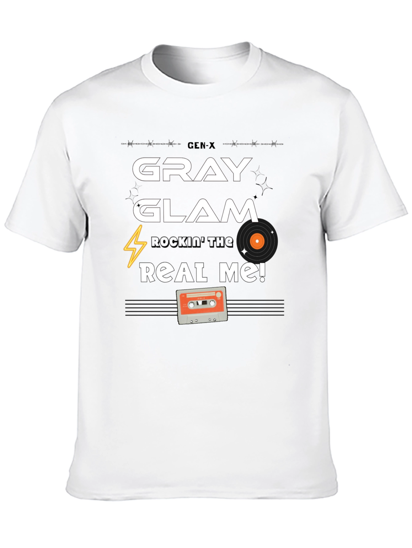 Gen-X Gray Glam Tee - Rockin the Real Me!
