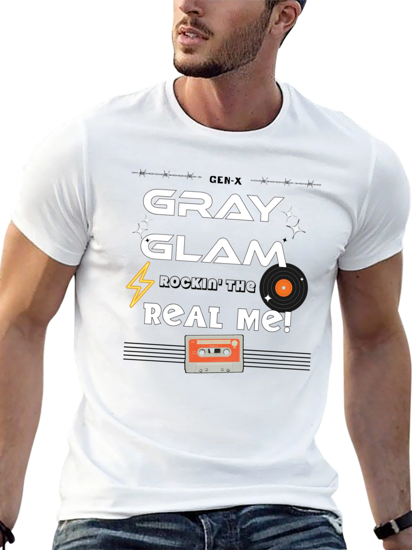 Gen-X Gray Glam Tee - Rockin the Real Me!